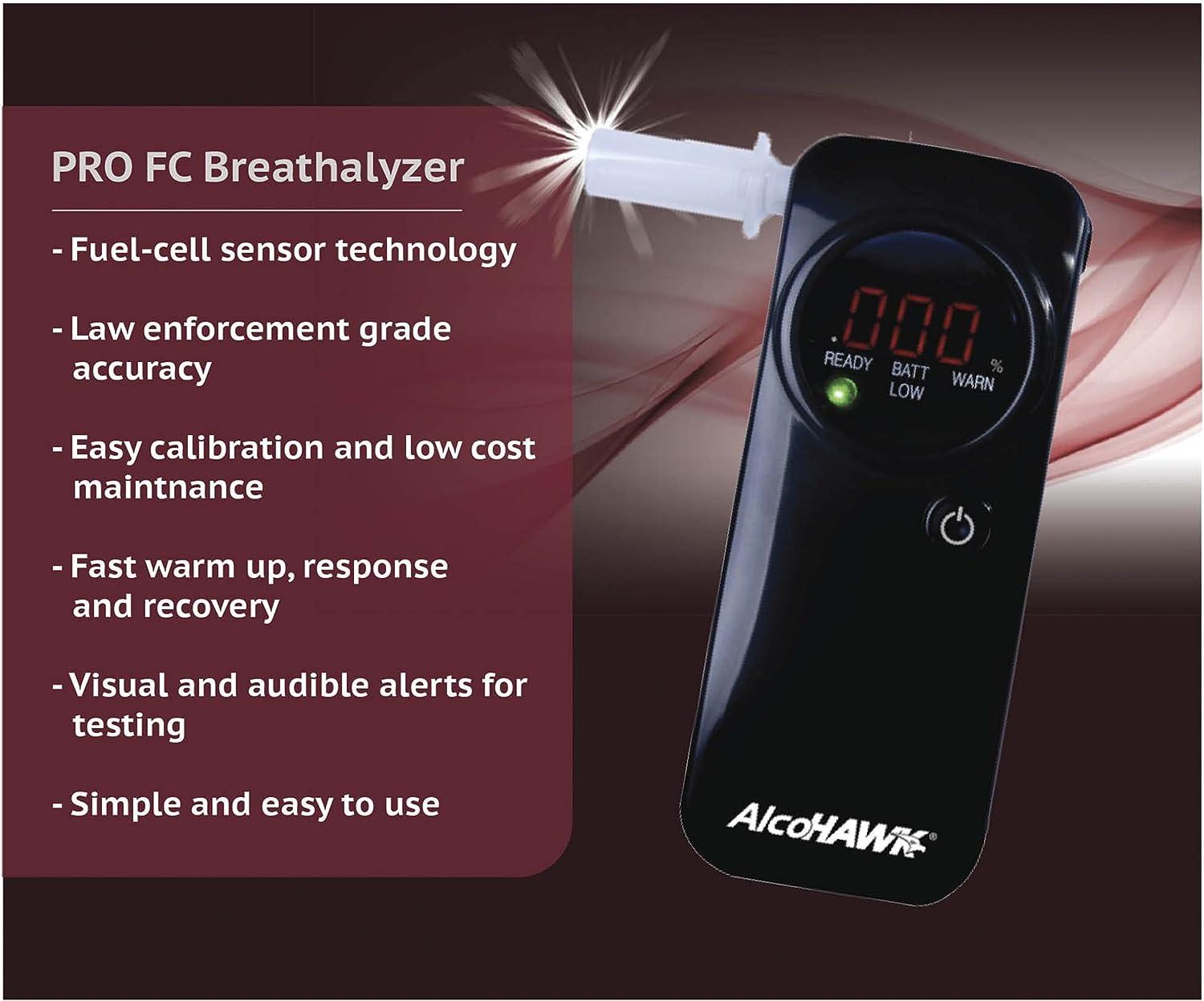 AlcoHAWK PRO FC Breathalyzer with Fuel Cell Technology. Professional