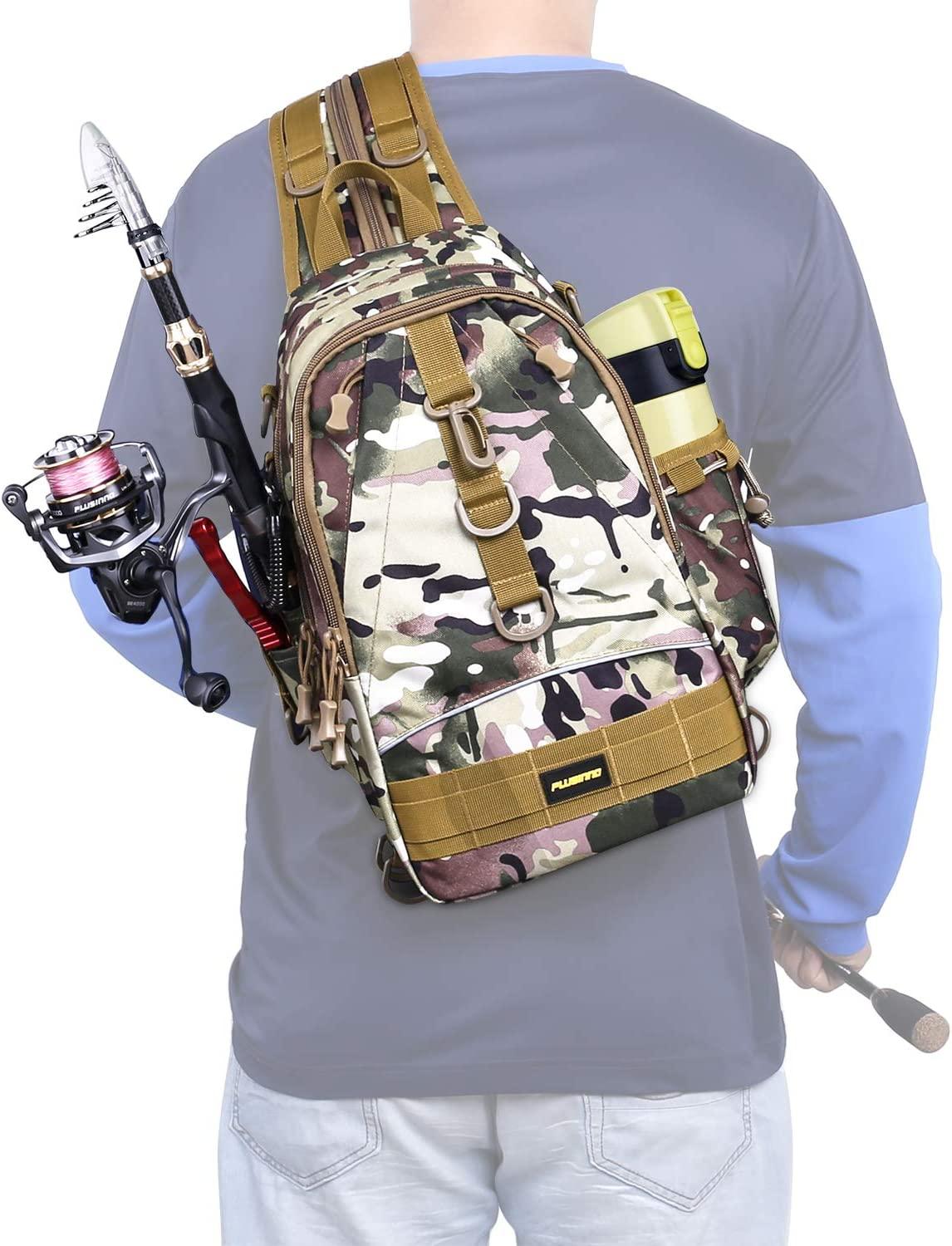 PLUSINNO Waterproof Fishing Tackle Backpack With Rod Holder – Plusinno
