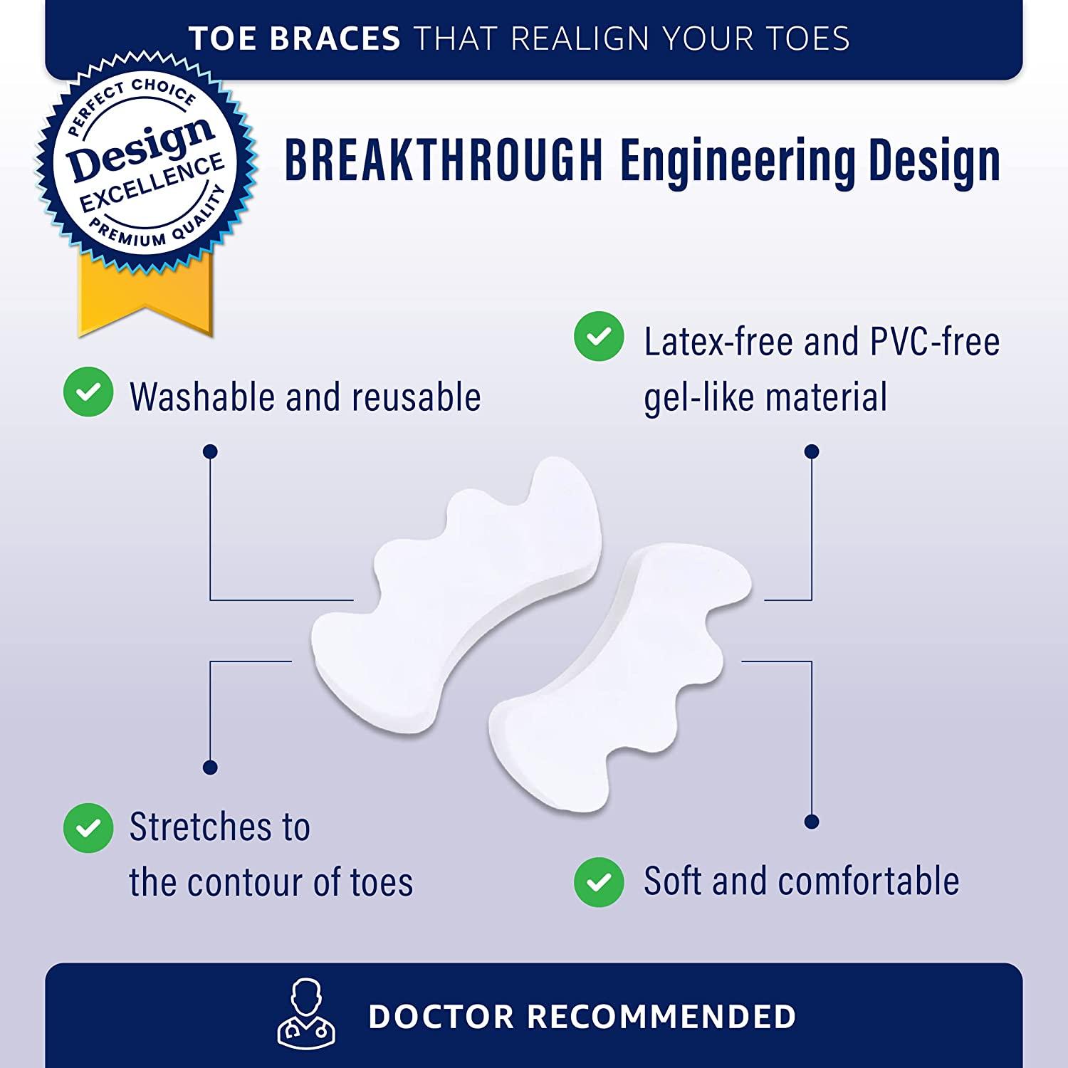 Toe Separator and Stretcher Highly Effective Toe Straightener for