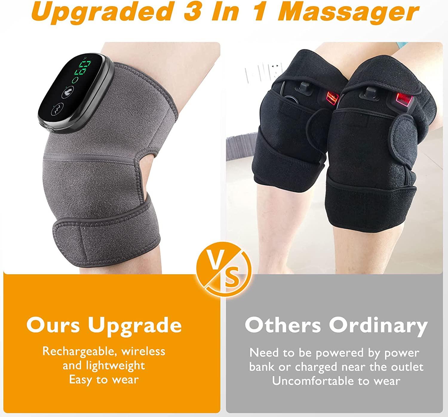 Heated 3In1 Knee Elbow Shoulder Brace with Vibration and Heating Modes Relax and Relieve Pain