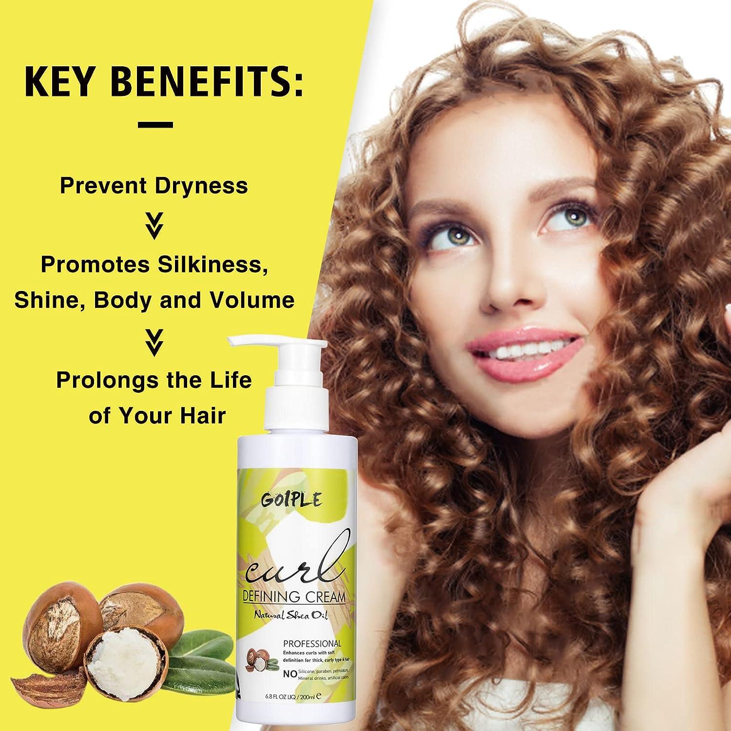 Curl Defining Cream for Curly Hair HairSmoothing AntiFrizz Cream