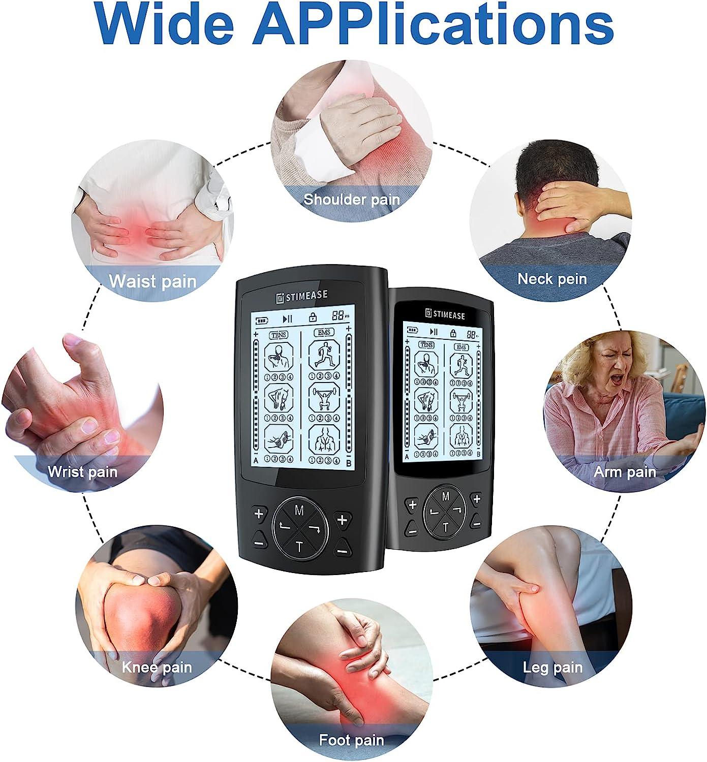 TENS Unit Muscle Stimulator Electric Shock Therapy for Muscles Dual Channel  TENS EMS Unit Electronic Pulse Massager with 24 Modes Physical Therapy  Equipment for Back Pain Relief 