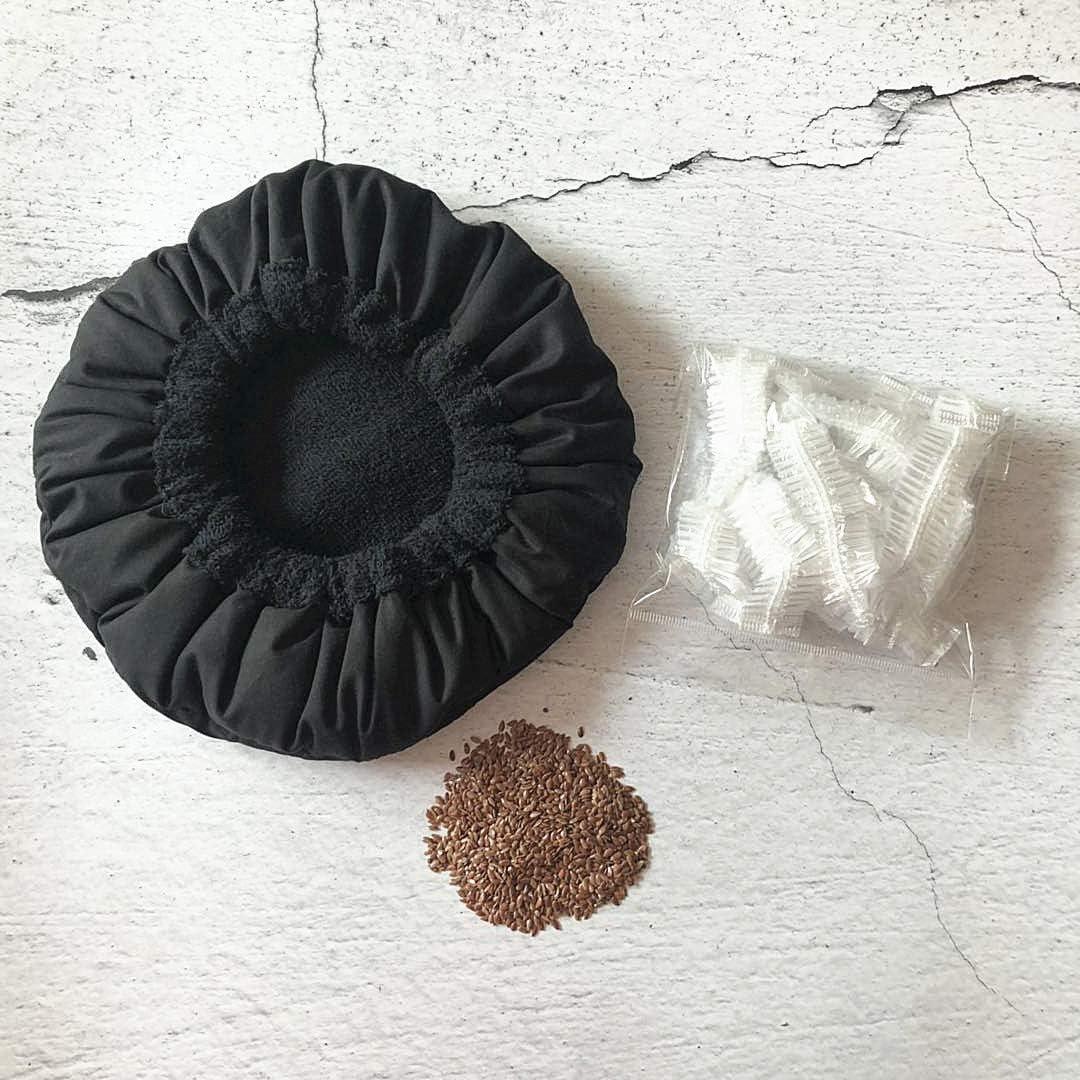 Heat Cap for Deep Conditioning 100 Natural Flaxseed Thermal Cap with