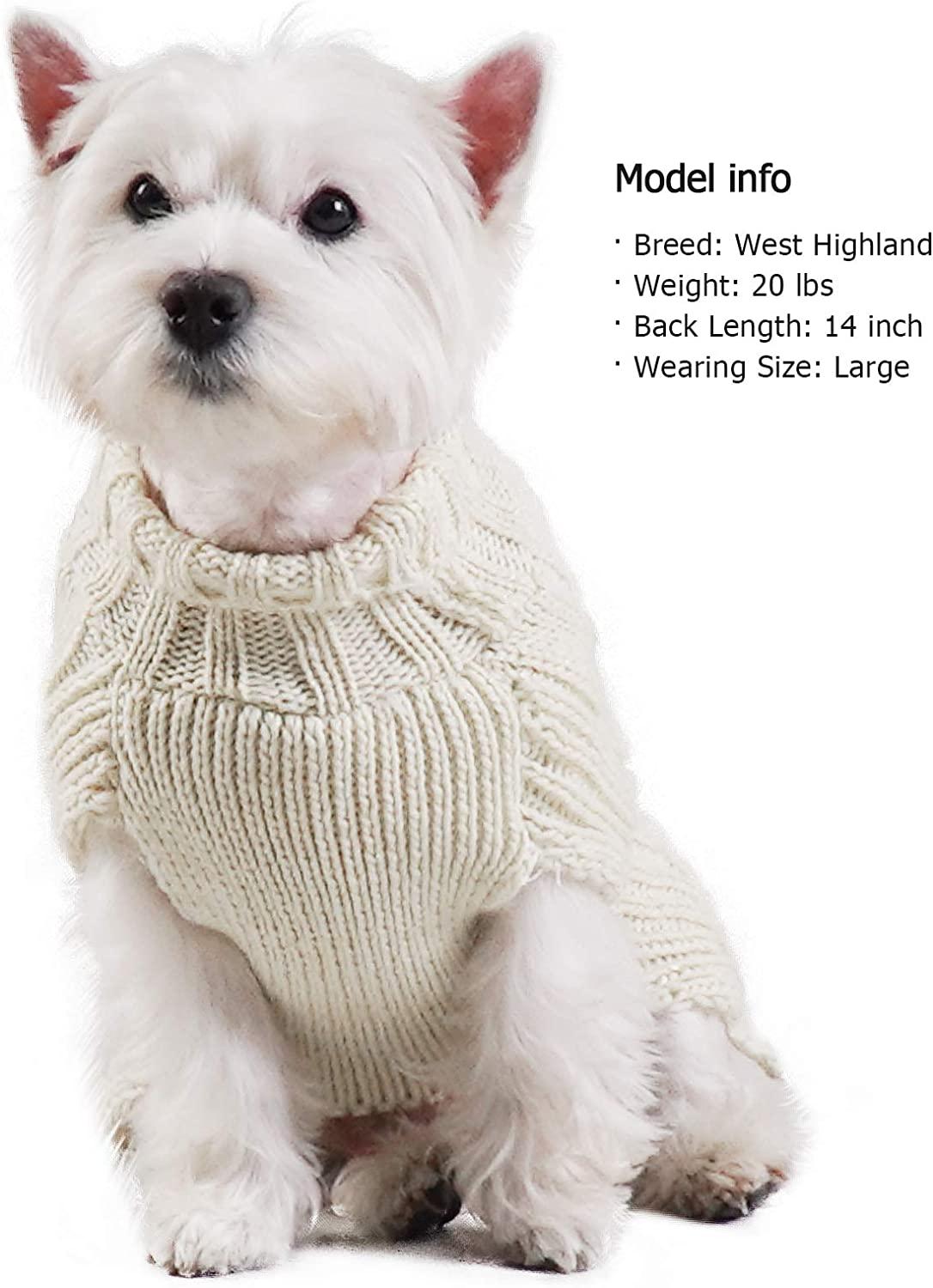 Personalized Cable Knit Dog Sweater