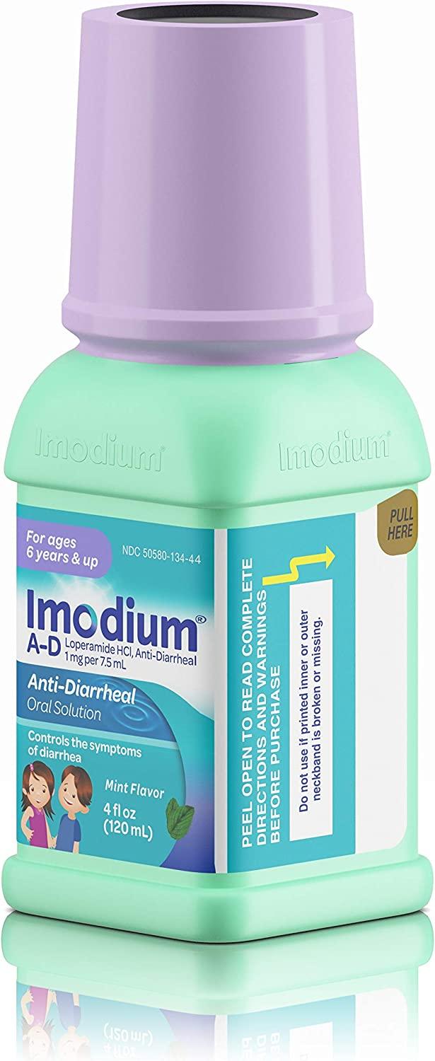 Imodium AD Children's Liquid AntiDiarrheal Medicine Mint Flavor 4