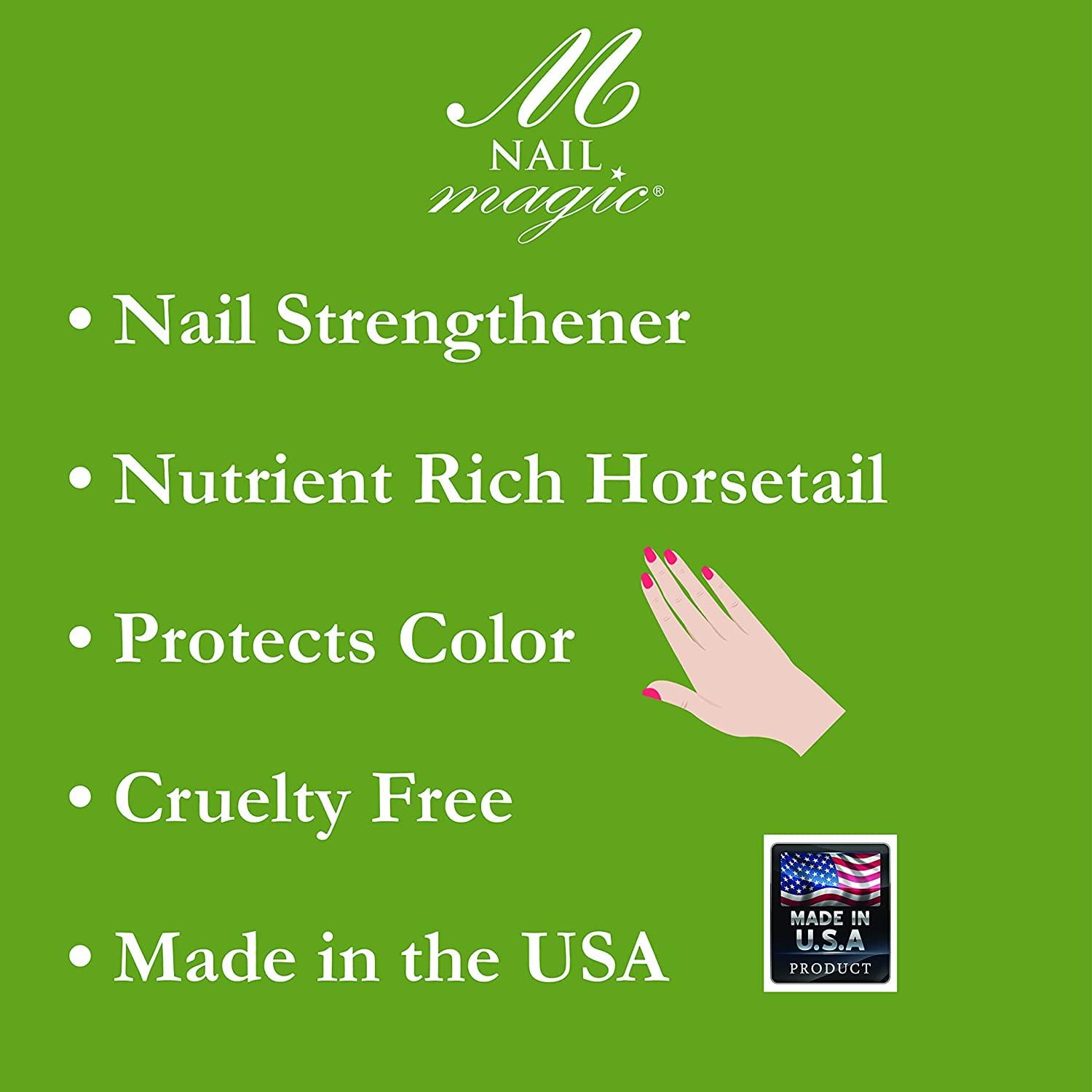 Nail Magic STRONG Botanical Nail Strengthener,  Fluid Ounce, Strengthens  Weak and Thin Natural Nails with Ponytail Rich in Silica, Toluene,  Formaldehyde and DBP Free, 60 Years of Superior Results  Fl
