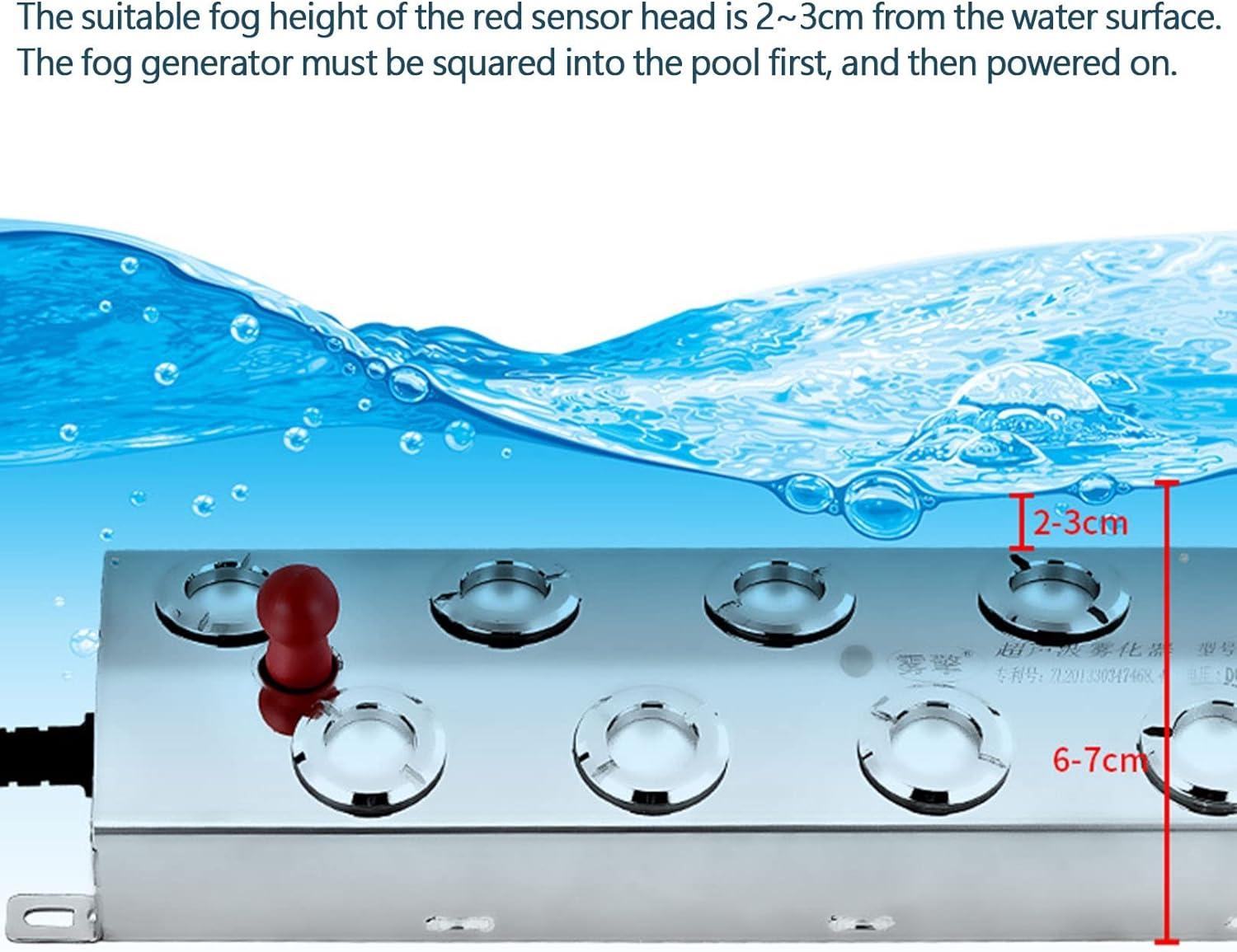 6 Head Ultrasonic Fog Machine 4200Lm/h Mist Maker Aircooled Fogger