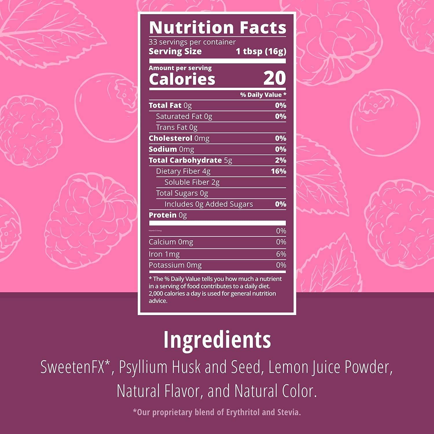 NATURLAX SugarFree Psyllium Husk Fiber Powder, Berry Flavored 19 oz