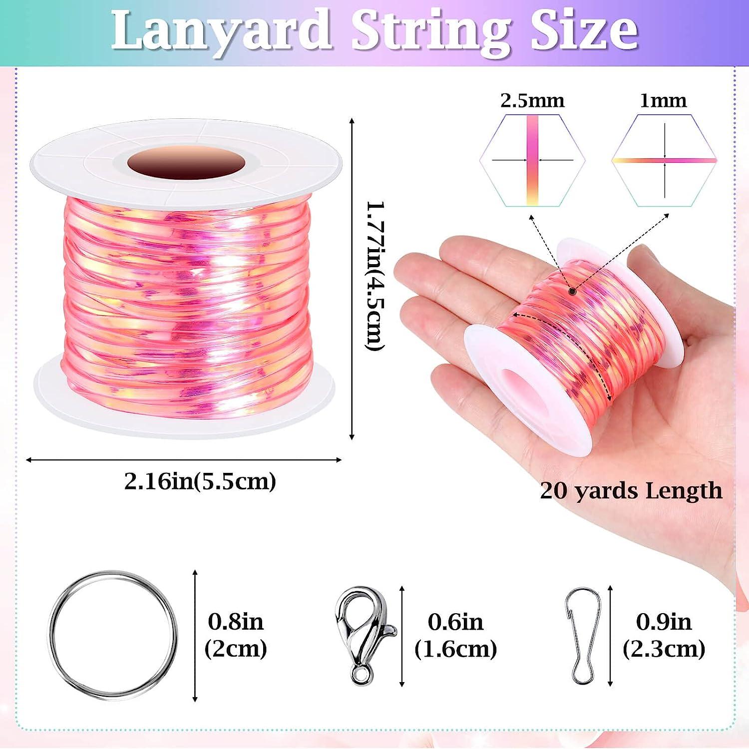 DIY 20 Colors Lanyard String Durable Non-toxic Plastic Lacing Cord