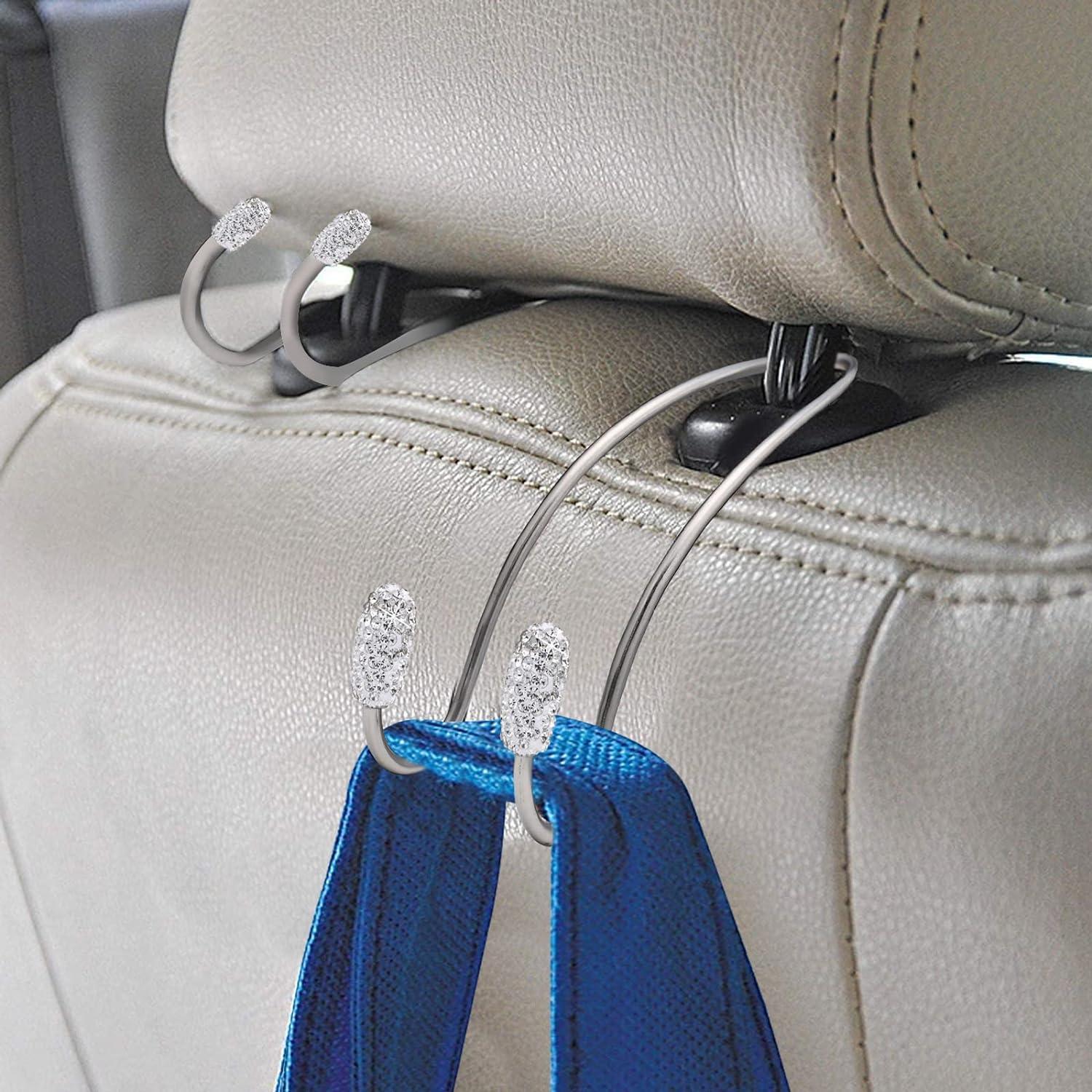 Car Seat Hook Multi-Function Headrest Hooks Car Back Seat Headrest  Organizer Universal Car Handbag Hook Seat Headrest Hooks for Truck Vehicle  Backseat