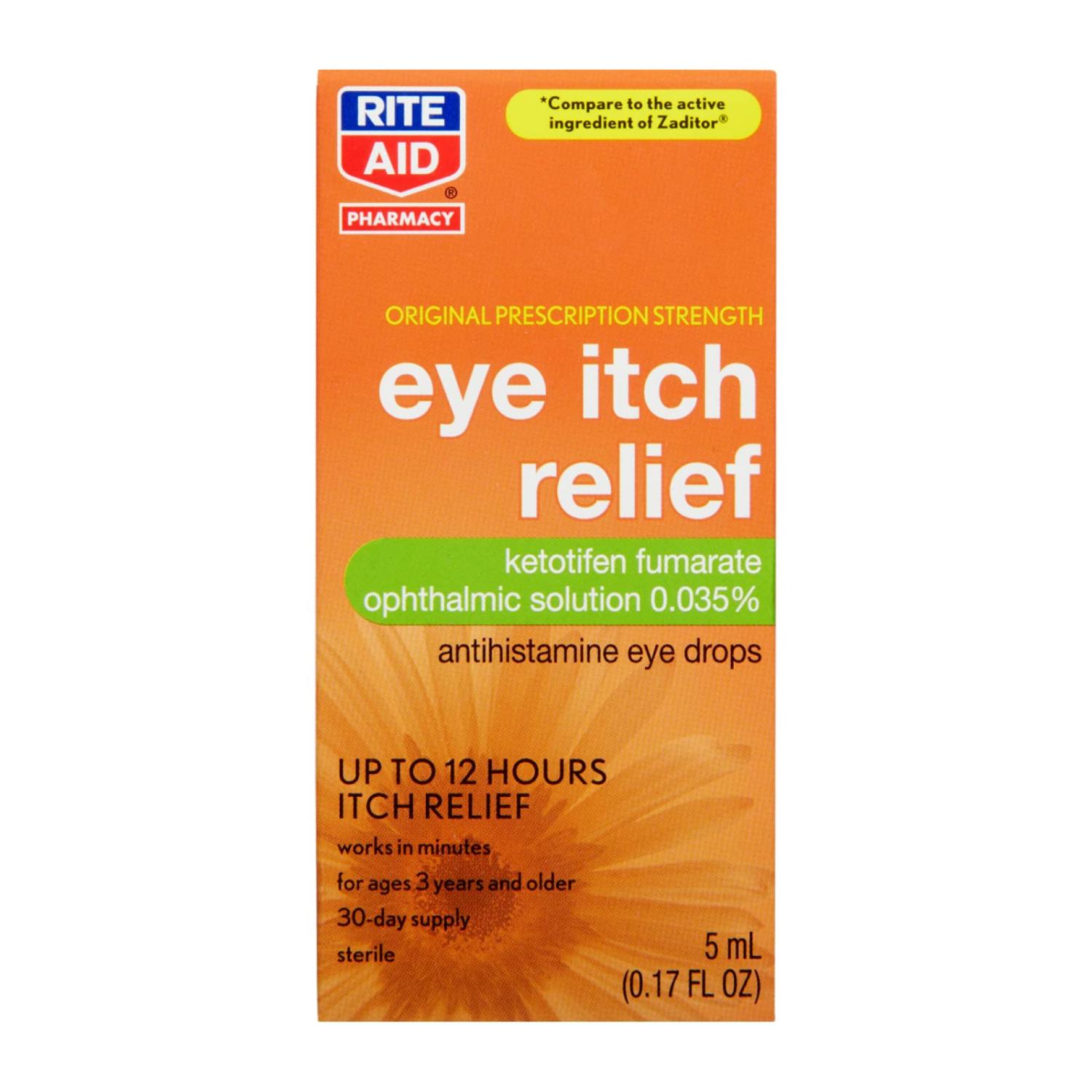 Rite Aid Eye Itch Relief Antihistamine Eye Drops, Original Prescription