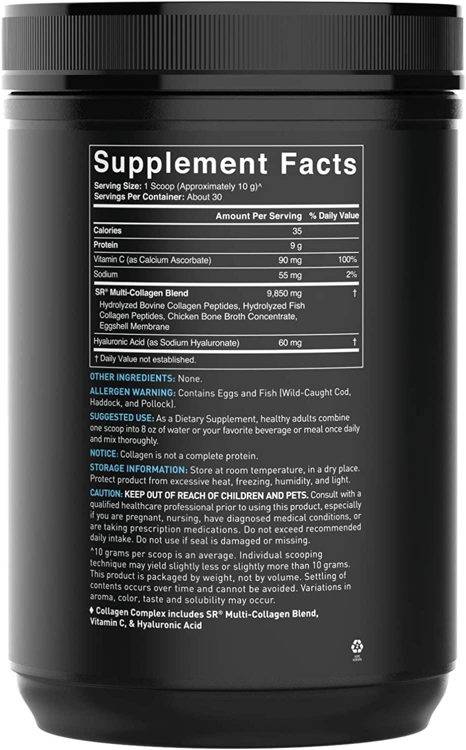 Buy Sports Research Multi Collagen Complex Unflavored 10.65 oz Boost Skin, Hair & Joints