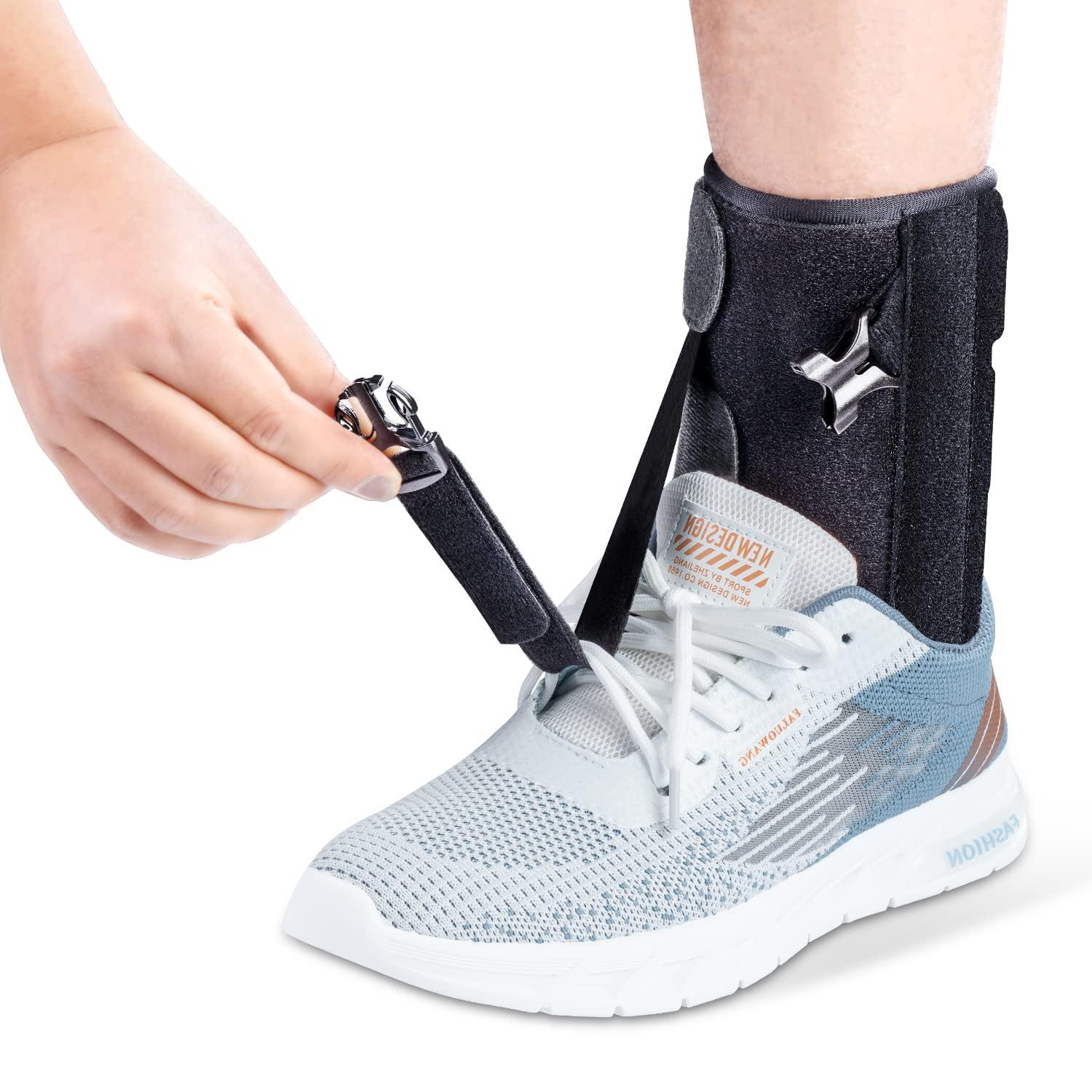 Drop Foot Brace for Walking with Shoes fits Left and Right, Adjustable