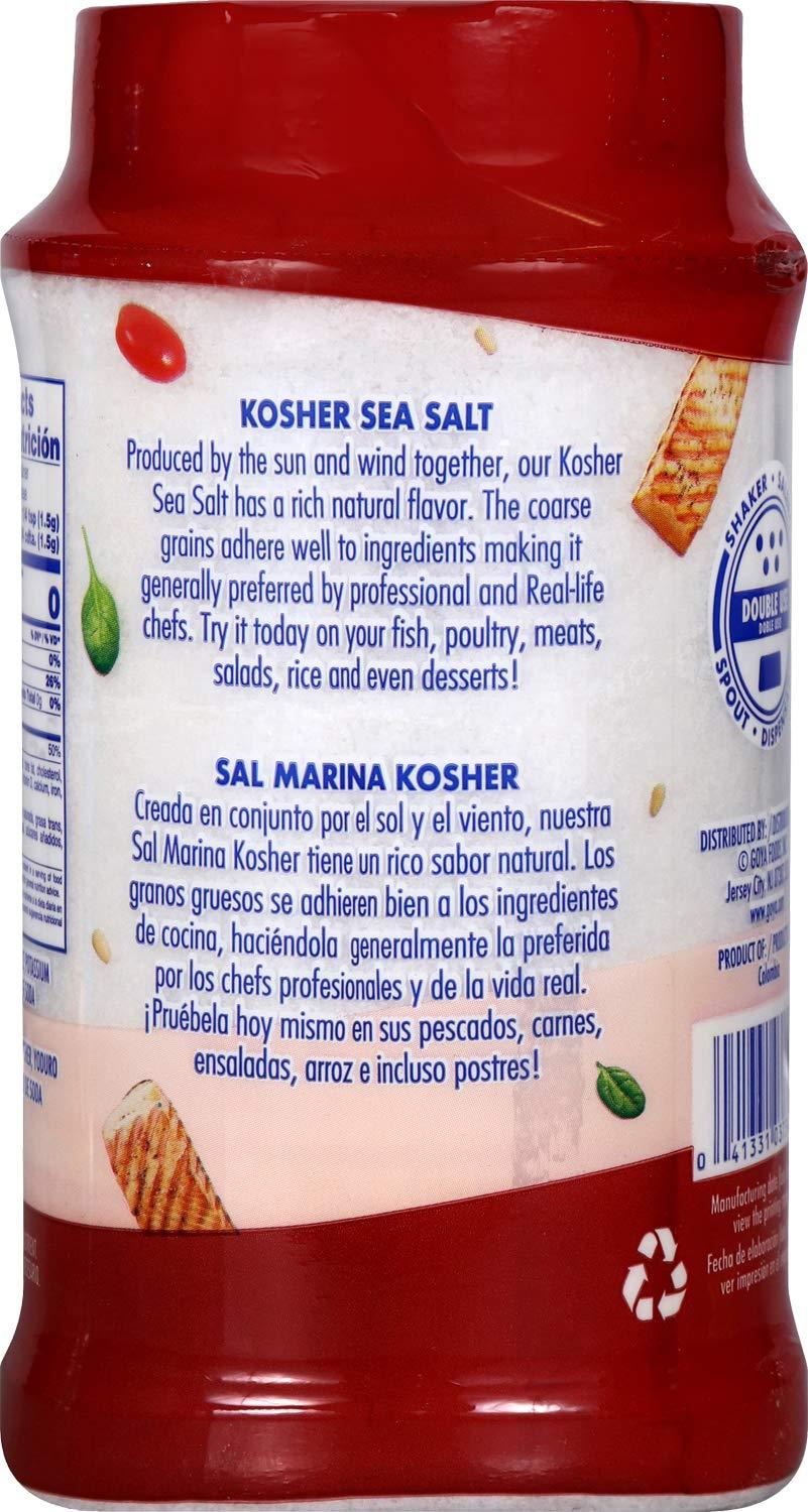 Goya Foods Kosher Sea Salt 23 Ounce (Pack of 12)