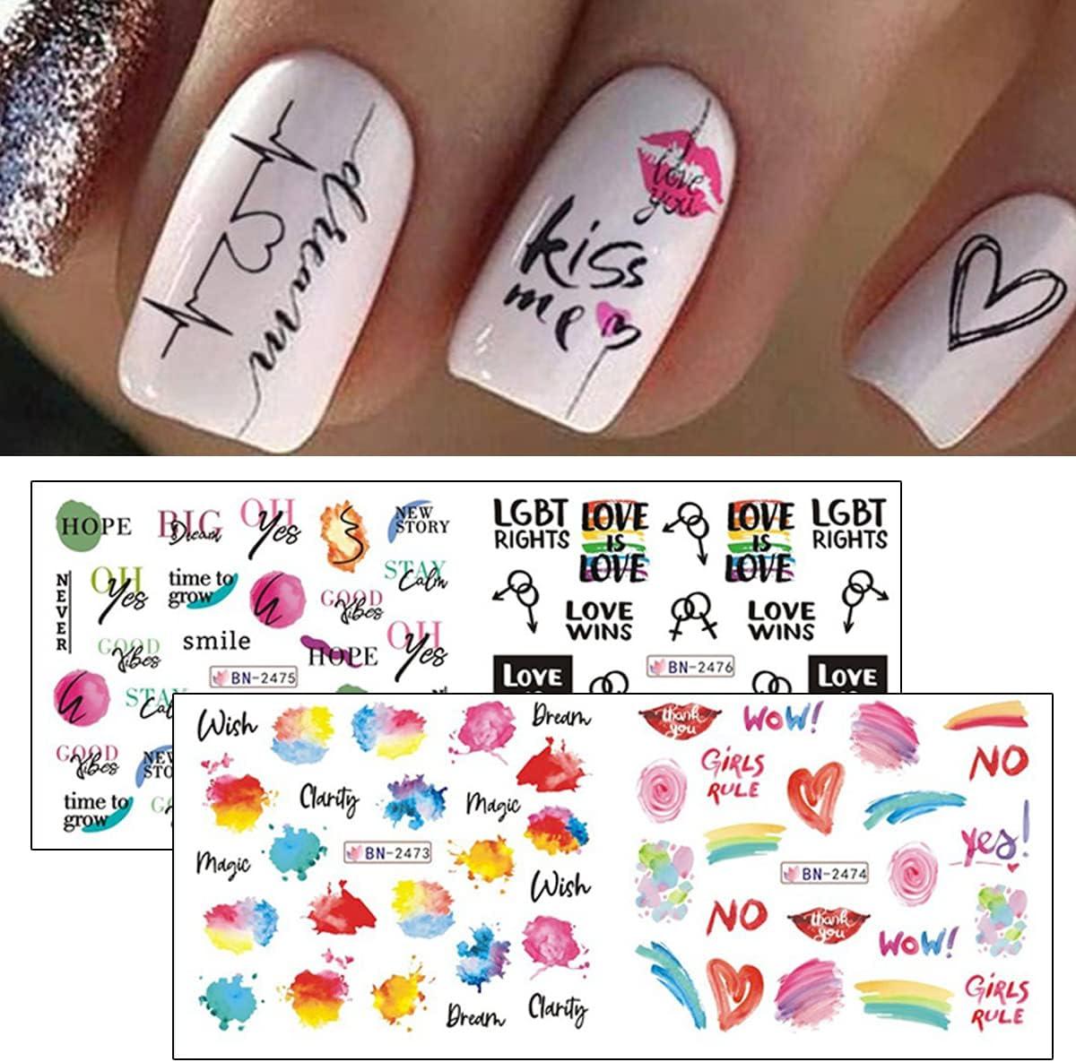 Gravity Threads Hey Lovely Nail Stickers