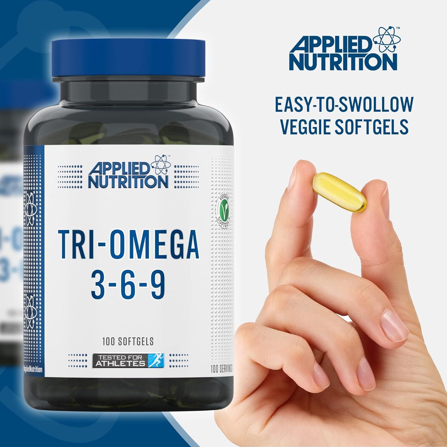 Applied Nutrition TriOmega Omega 3 6 9 Capsules Supplement with EPA