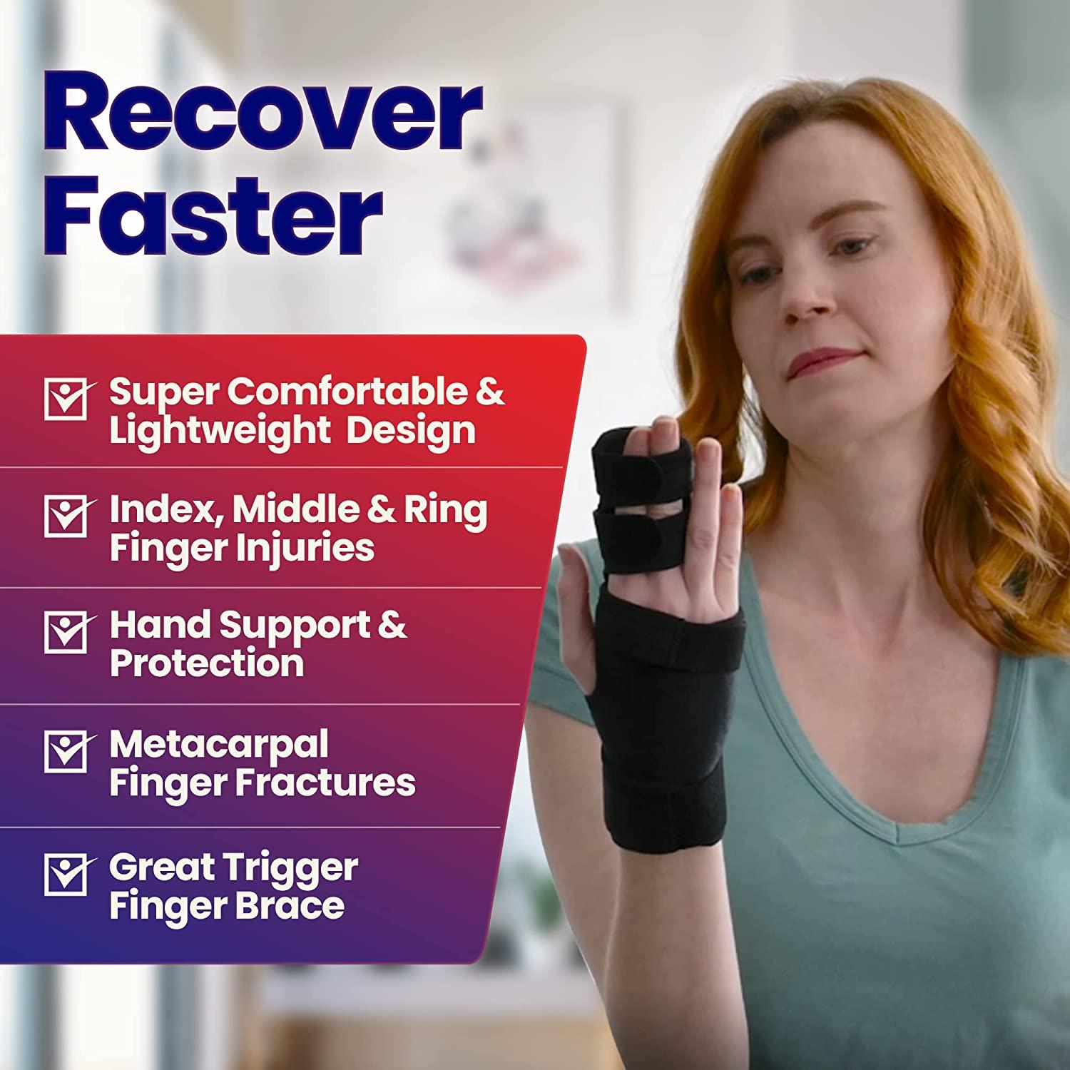 Trigger Finger Splint Finger Brace Supports Two or Three Fingers. Help