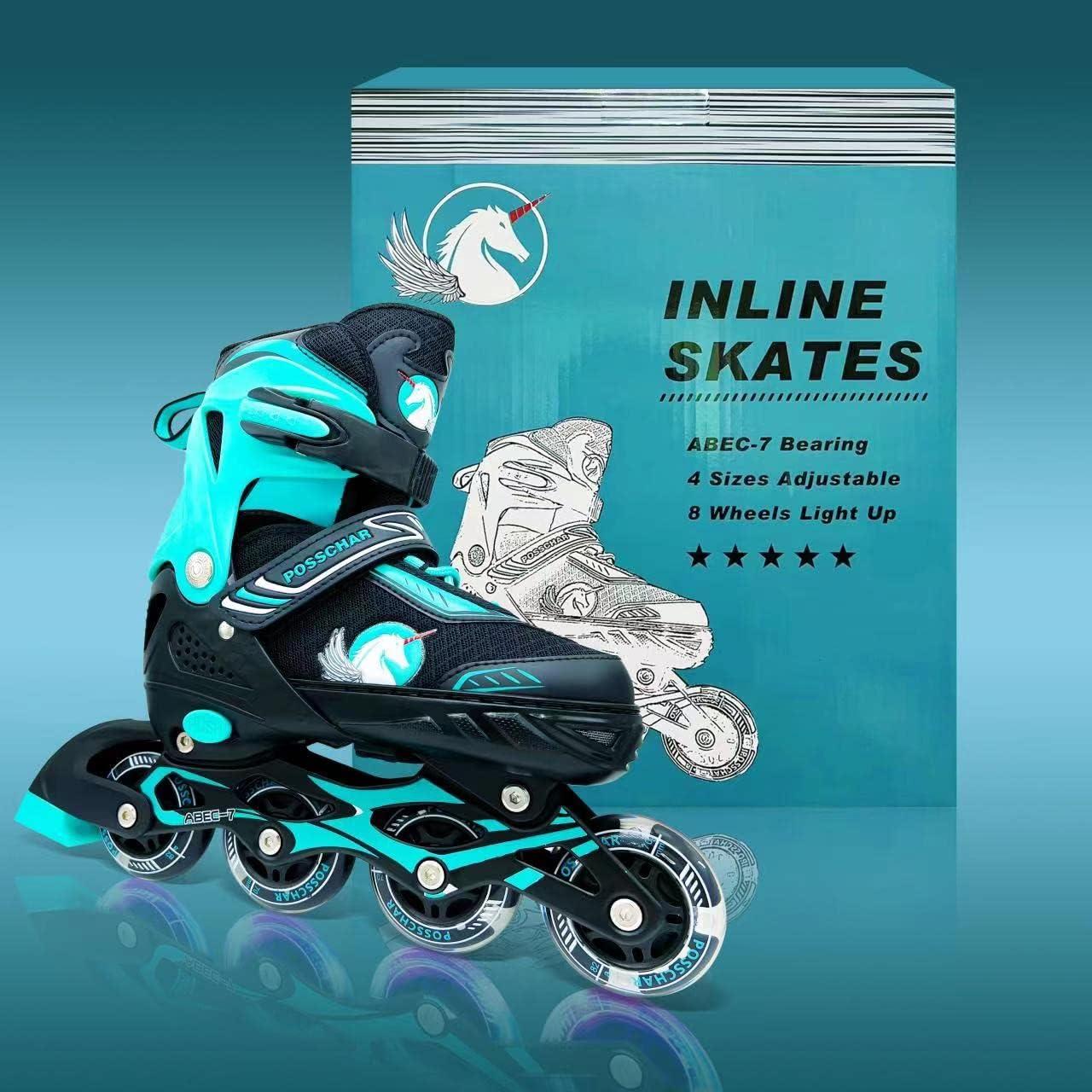 Adjustable Inline Skates, Roller Blades for Girls Kids Women and Adult
