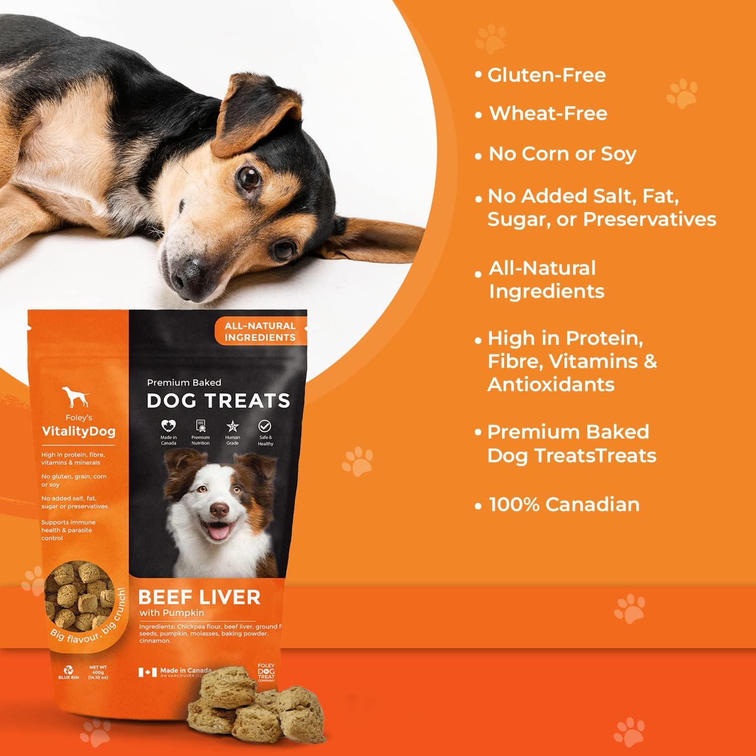 Vitality Dog Beef Liver with Pumpkin (2-Pack) Premium Baked Dog