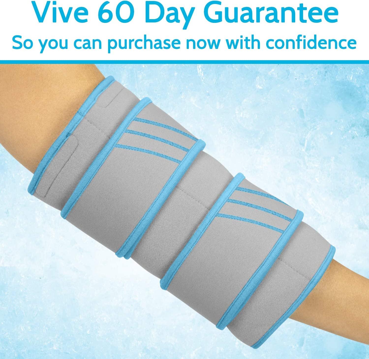 Vive Elbow Ice Pack Reusable Injury Gel Wrap Pliable Compression
