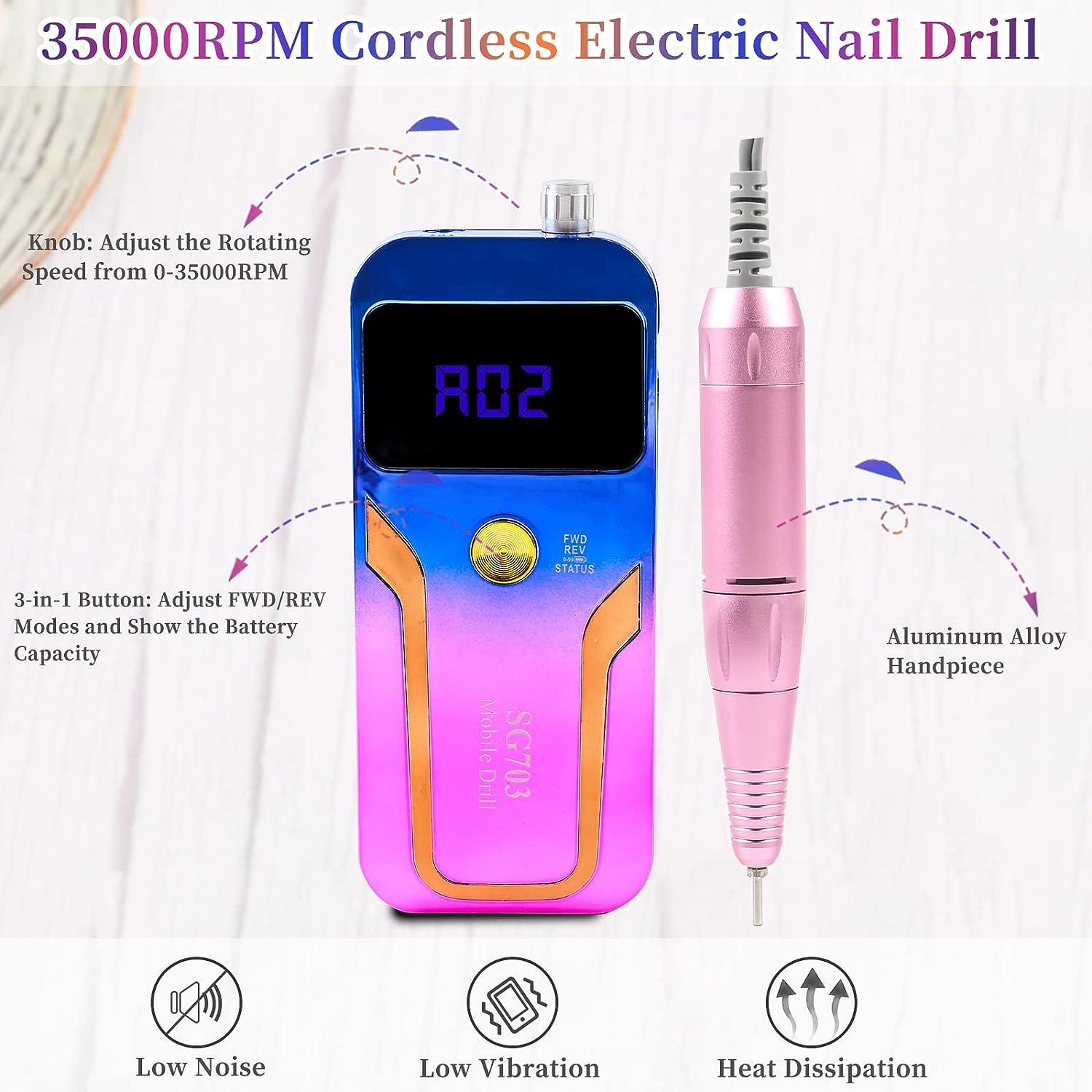 Electric Nail Drill Machine + 6Bits