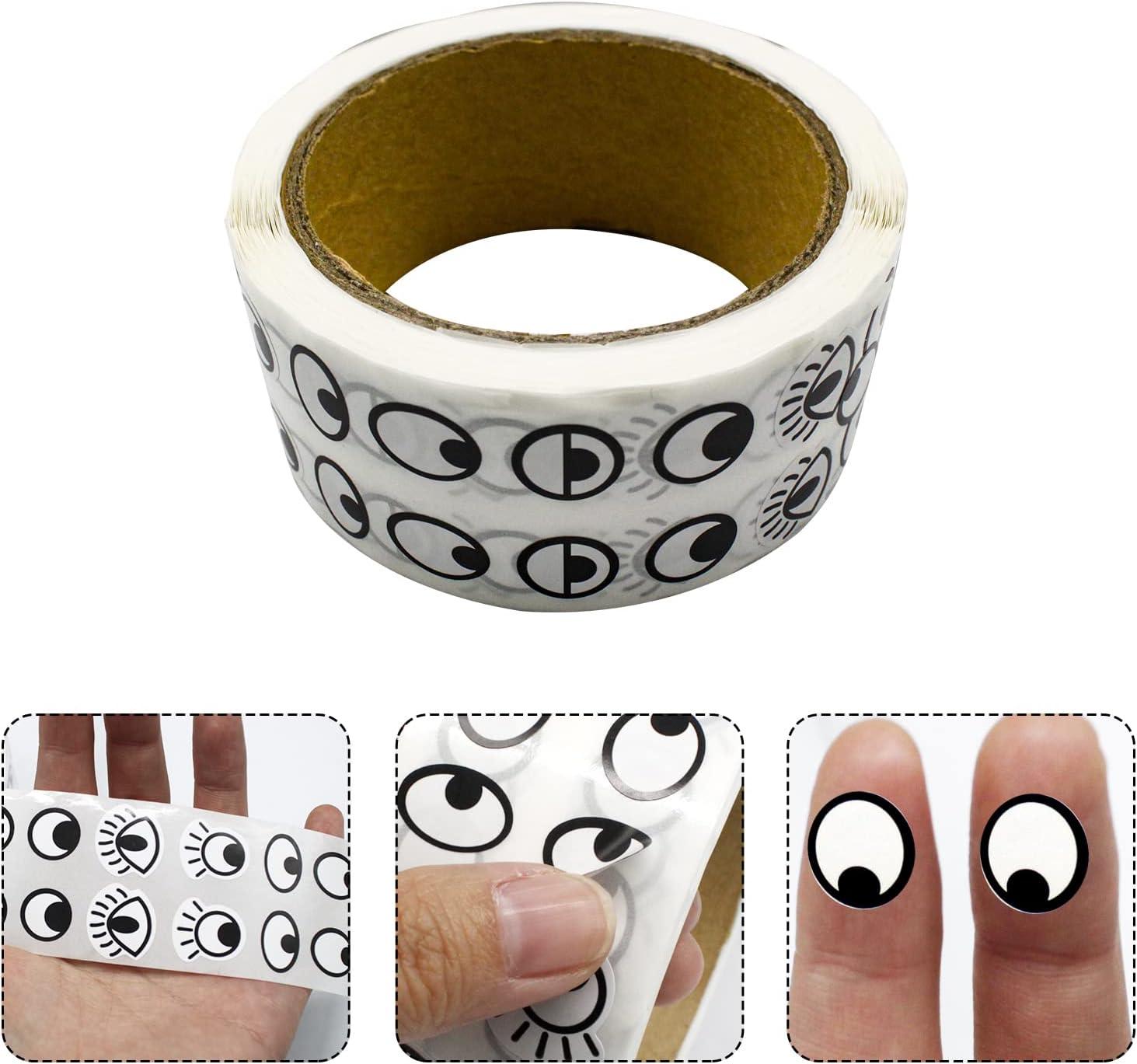 BLMHTWO 2000 Pieces Eye Stickers Large Googly Eyes Self Adhesive Stickers  Labels Black White Cartoon Wiggle Eye Stickers Eyeball Stickers for DIY Crafts  Scrapbook Notebook Party Favor Black and White