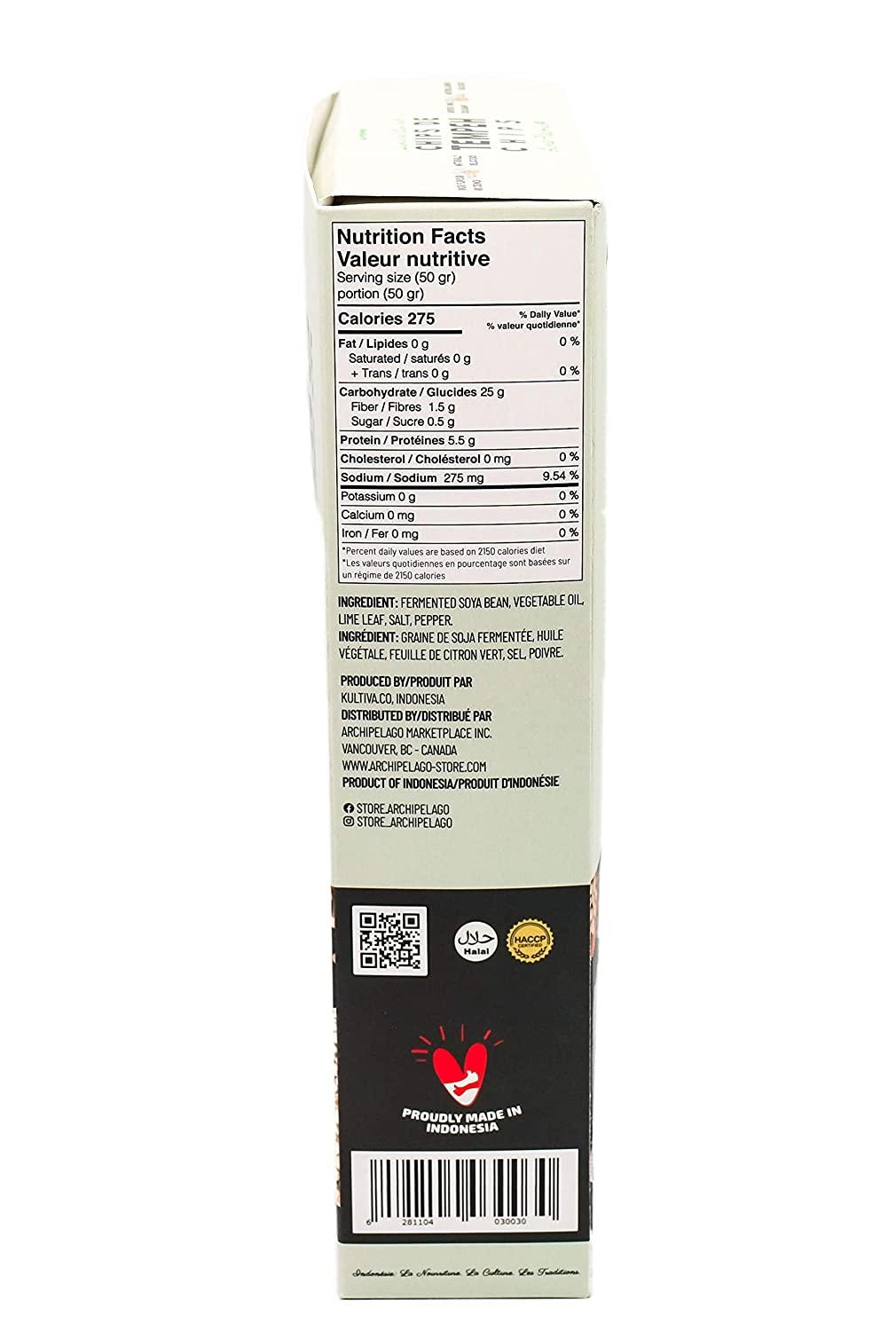 ARCHIPELAGO TEMPEH CHIPS LIME 140 GR HEALTHIER CHIPS NOMSG