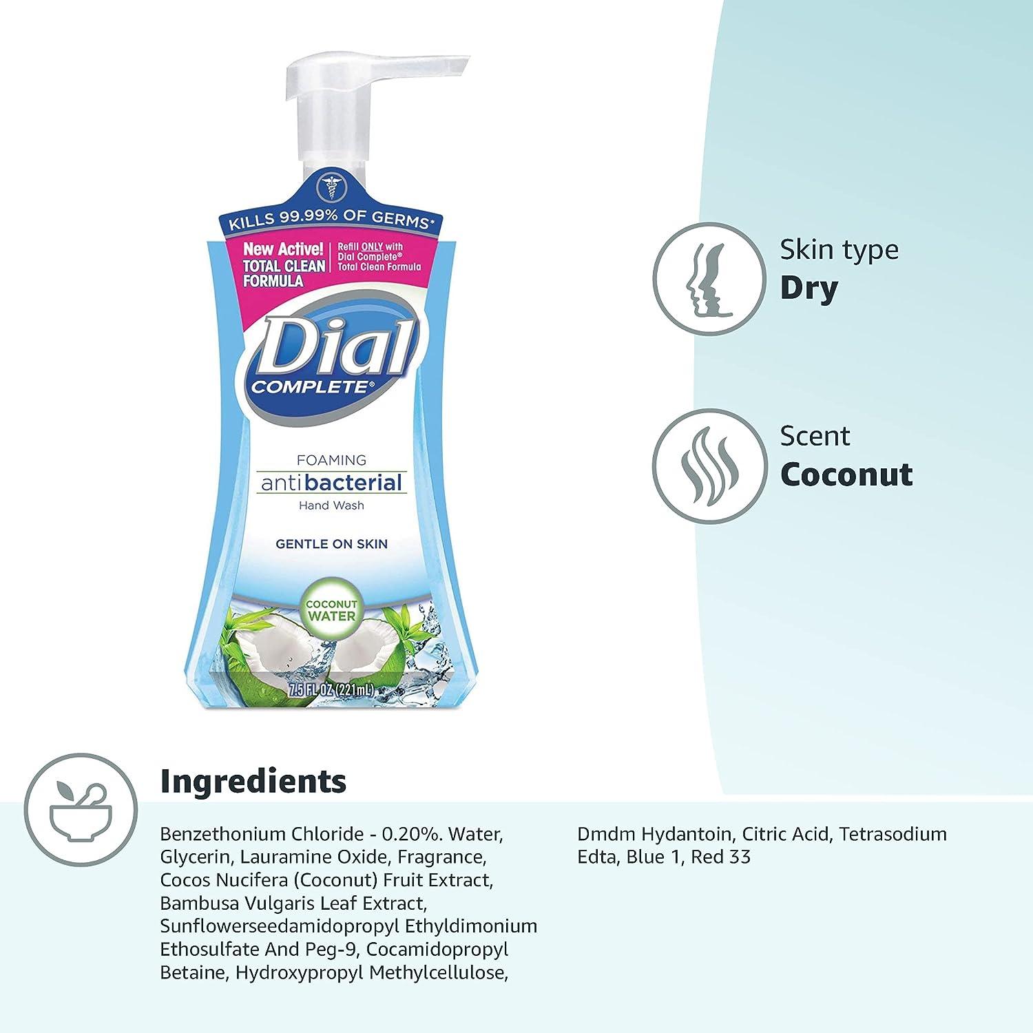 Dial Complete Coconut Water Antibacterial Foaming Hand Wash