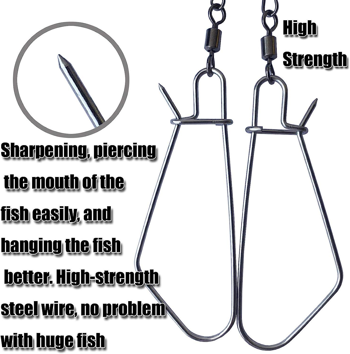 SRRPS PIGEON Fish Stringer with Reel Steel Wire Float Fishing