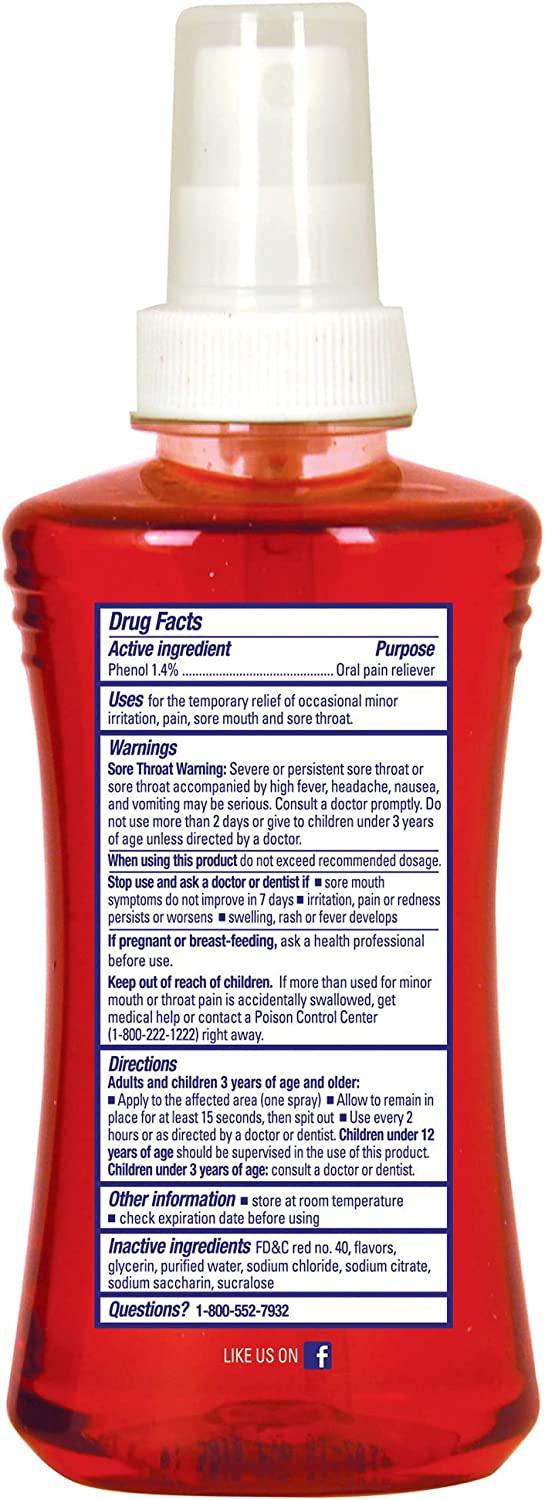 Chloraseptic Sore Throat Spray Cherry Flavor 6 fl oz Pack of 1