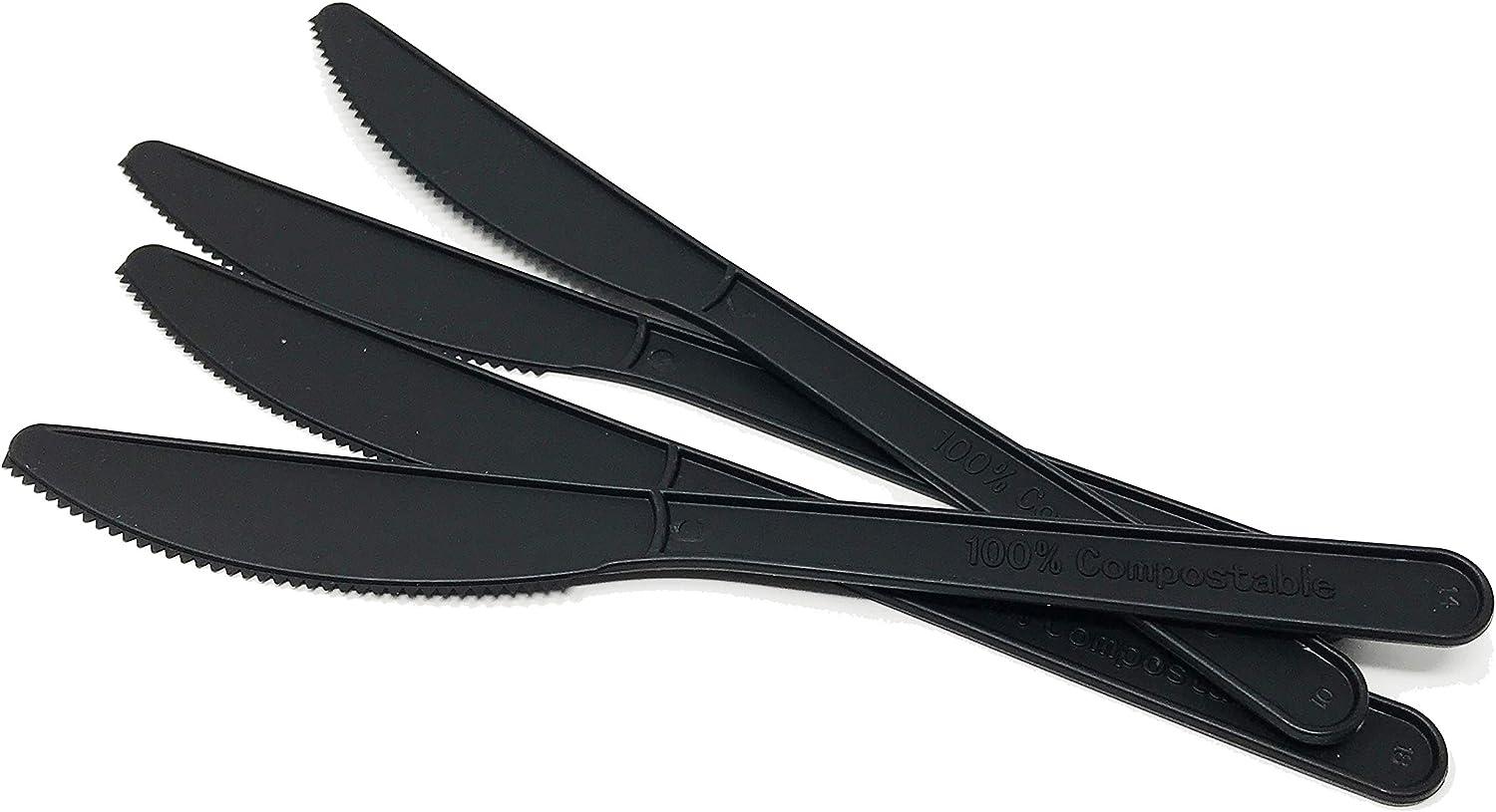 Compostable Heavyweight Disposable Knives 100 Count CPLA Knives Eco