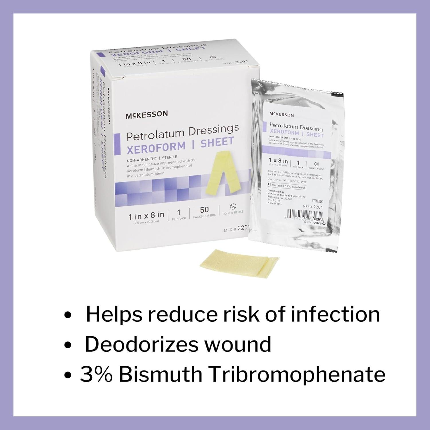 McKesson Xeroform Petrolatum Dressing Impregnated Gauze Dressings for