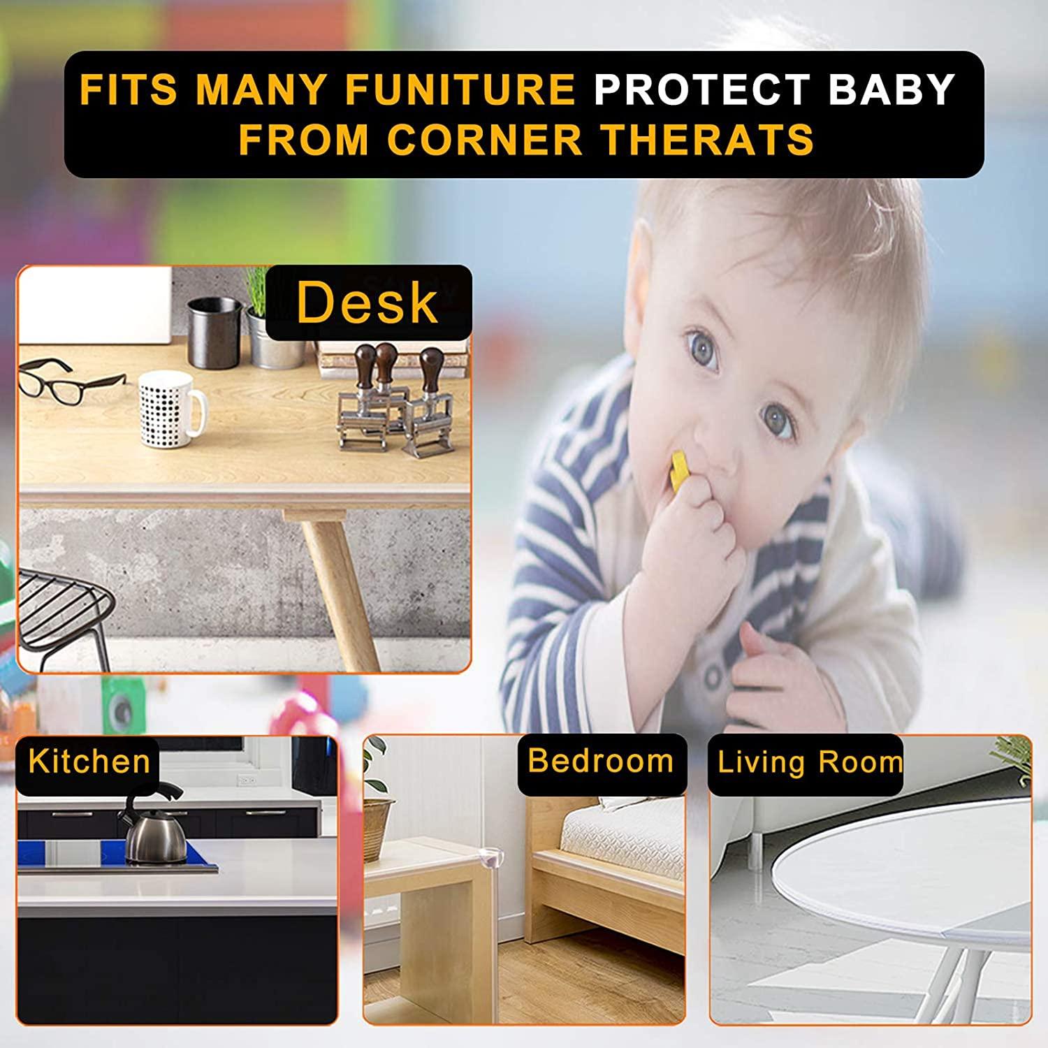 Baby Proofing, Tables Corner Guards Baby Child Safety, 20Ft(6M) Soft Bumper  Strip Furniture Clear Toddler Edge Corner Protectors, Desk Edge Cushion