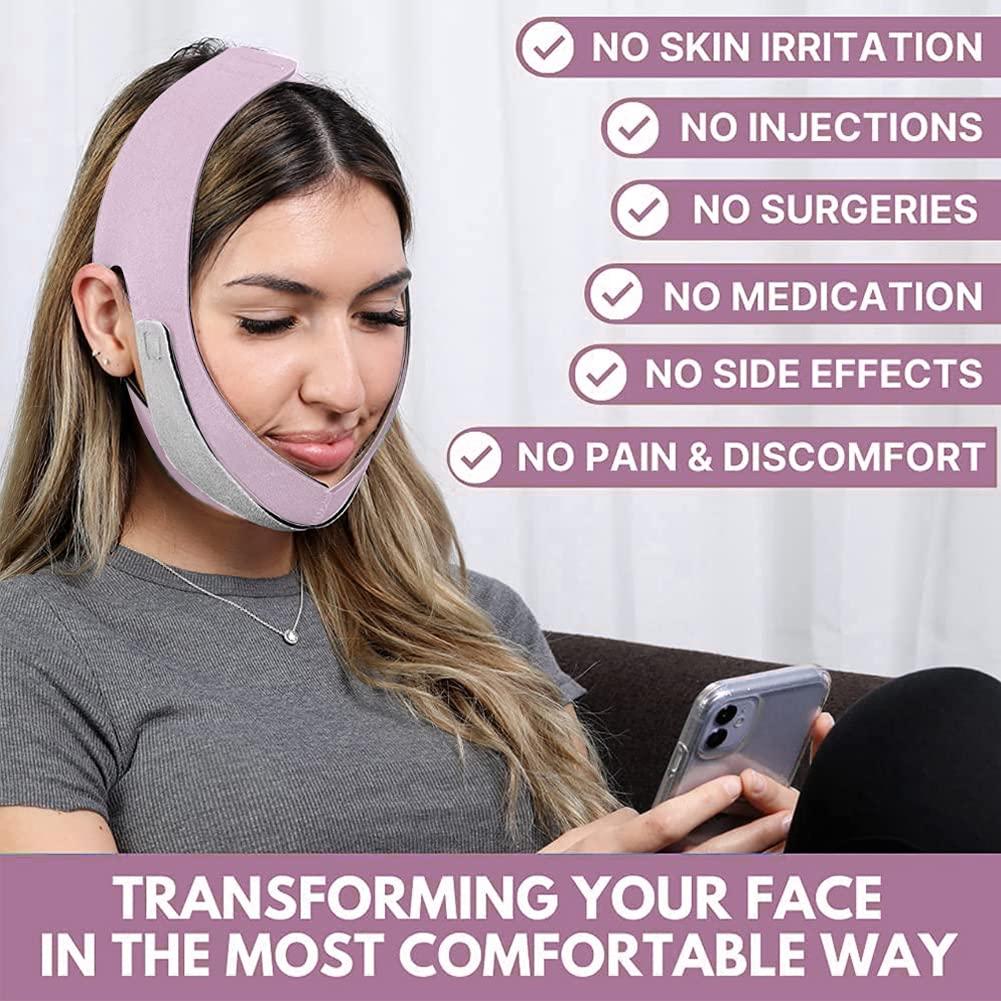 Face Lifting Belt,Double Chin Reducer,V Shaped Slimming Face Mask,Face