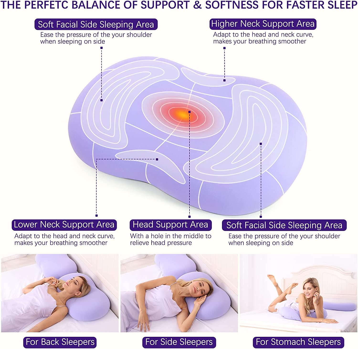 SUPA MODERN Cooling Bed Pillows For Sleeping 1 Pack Shredded Memory Foam Pillows Adjustable Cool Pillow For Side Back Stomach Sleepers Luxury Gel Pillows Toddler Pillow With Washable Removable Cover - View #8