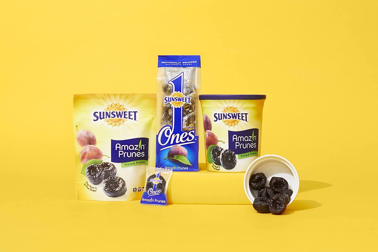 Sunsweet Amazin Prunes, Dried Pitted Gluten Free, Vegan, Low Fat