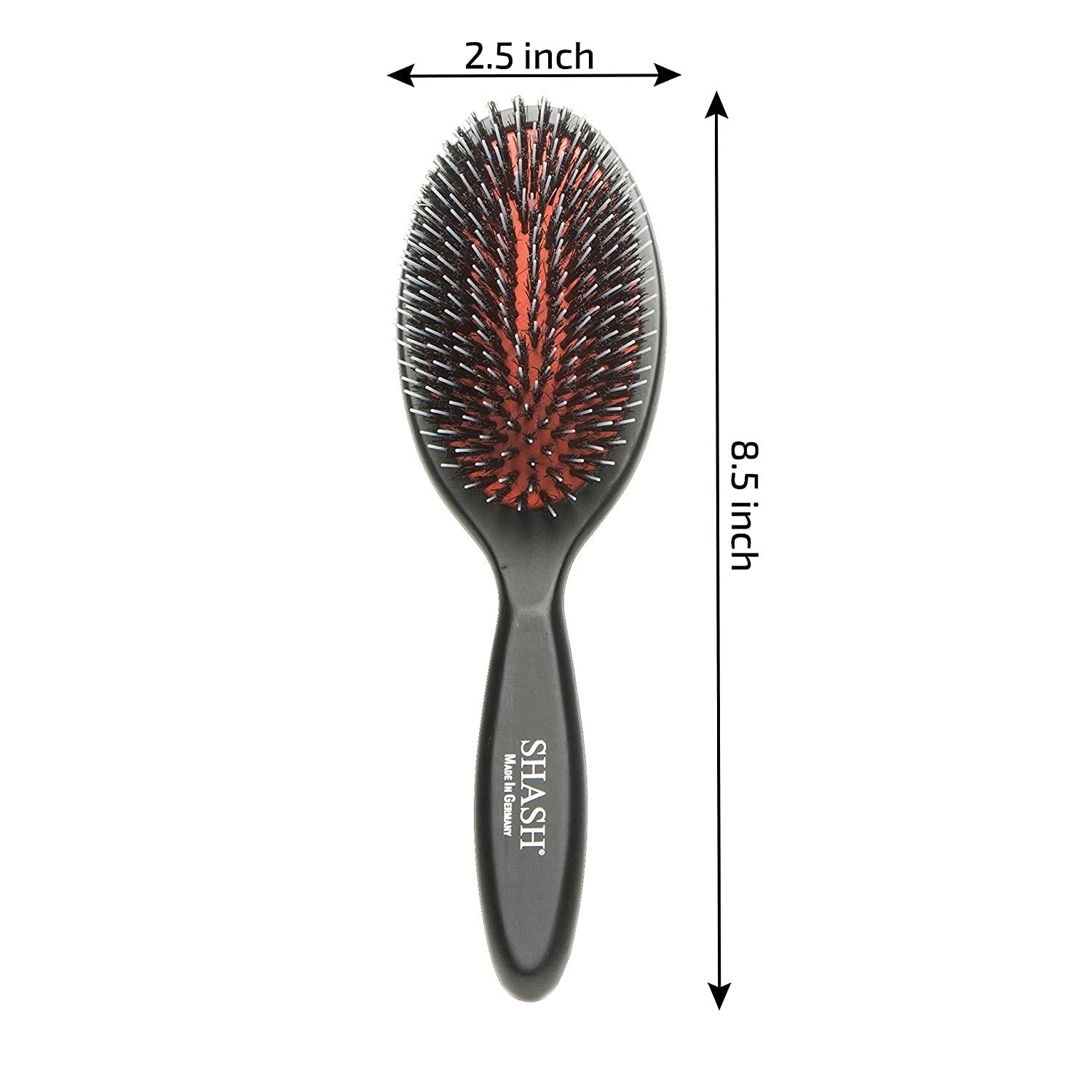 Made in Germany SUSTAINABLE SHASH Nylon Boar Bristle Brush Suitable For Normal to Thick Hair