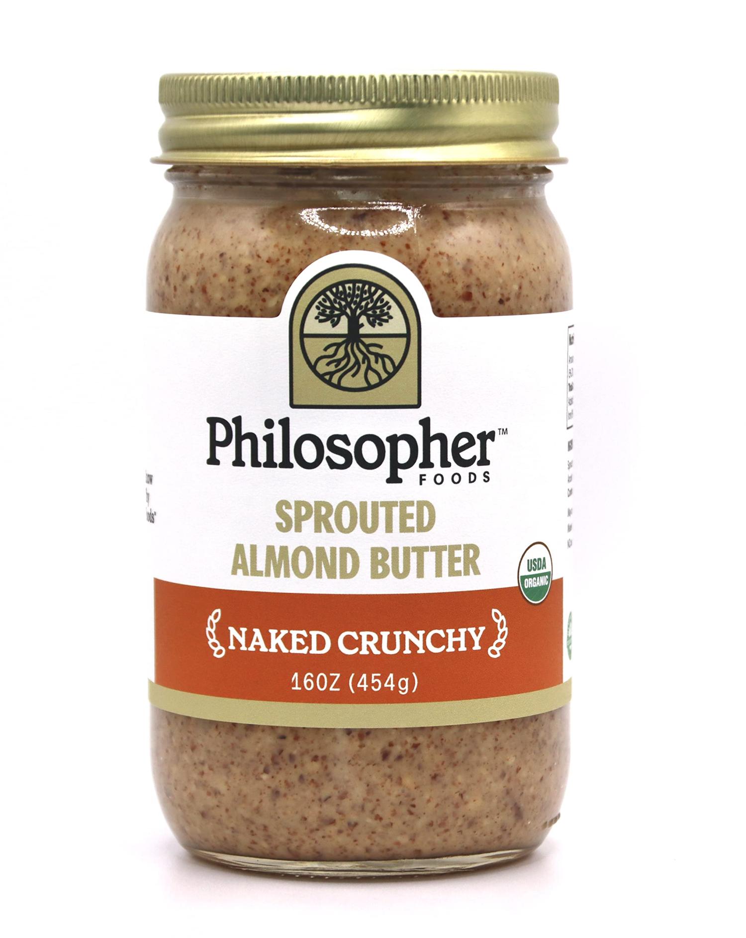 Organic Sprouted Almond Butter Naked Crunchy by Philosopher Foods
