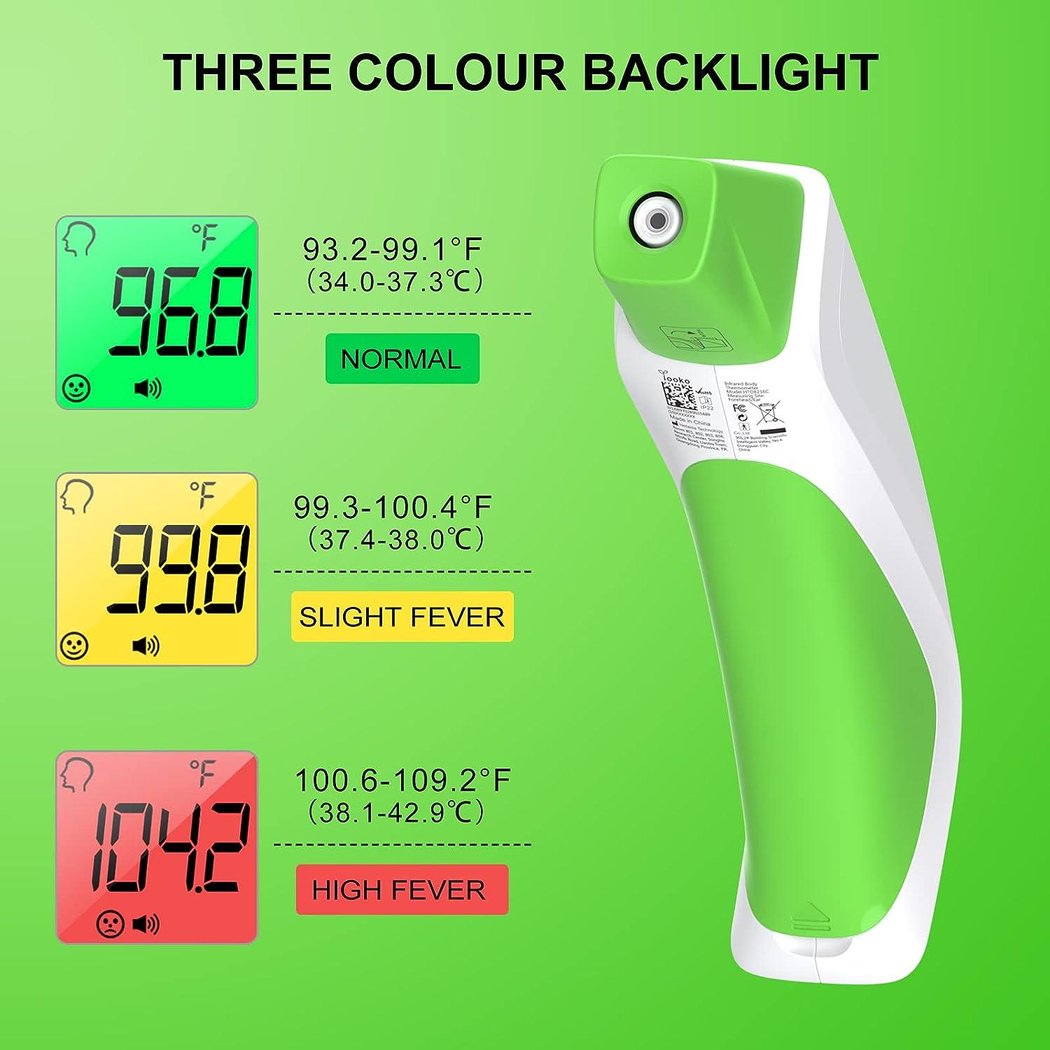 YOOKO Ear and Forehead Thermometer for Adults and Kids, NoTouch Digital Thermometer with