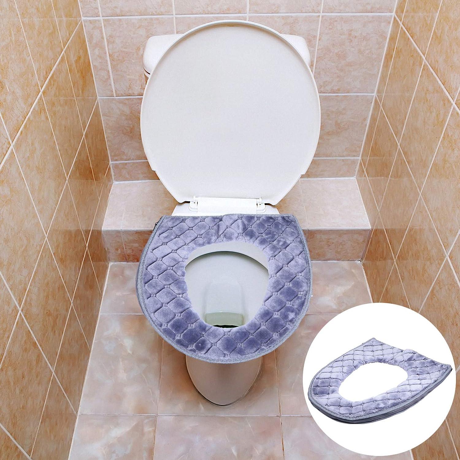 BESPORTBLE Soft Thicker Warmer Toilet Seat Cover Pad with Zipper