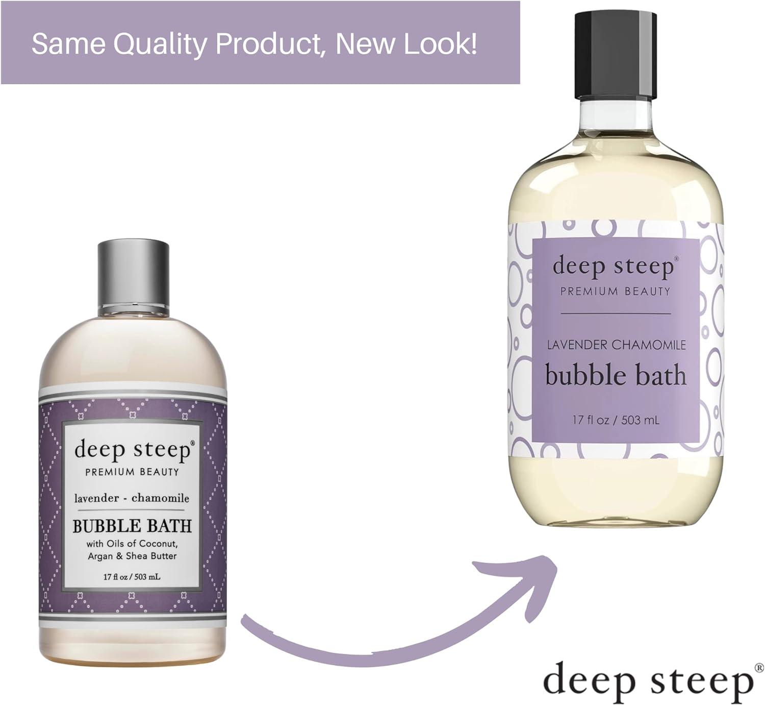 Deep Steep Bubble Bath Lavender Chamomile 17 Ounce (Pack of 2)
