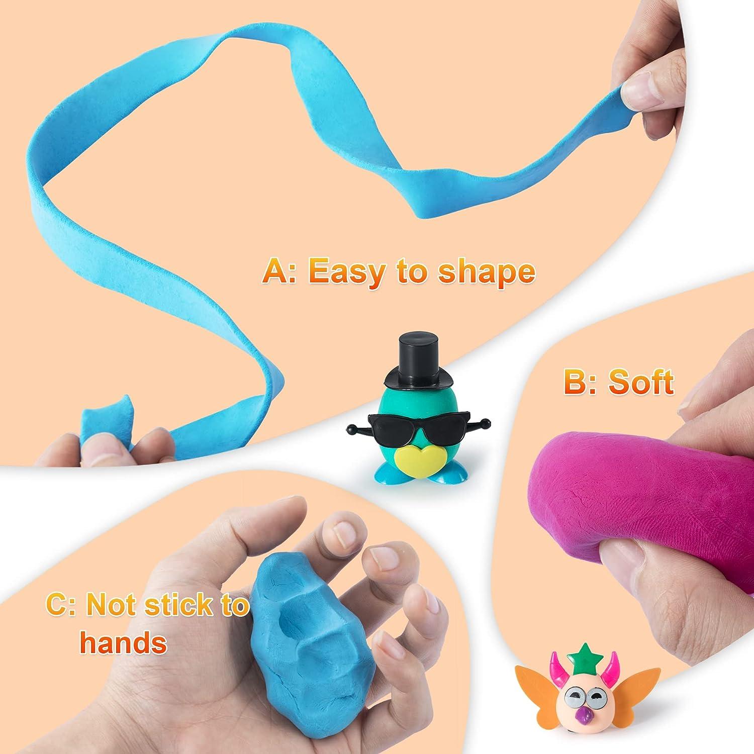 Air Dry Clay 96 Colors, Modeling Clay Kit, Model Magic Sculpting Set, Ultra Light & Soft, Safe Non-Toxic DIY Art and Crafts School Projects, Home Party Favors Toy for Boys Air Dry Clay 96 Colors, Modeling Clay Kit, Model Magic Sculpting Set, Ultra Light & Soft, Safe Non-Toxic DIY Art and Crafts School Projects, Home Party Favors Toy for Boys