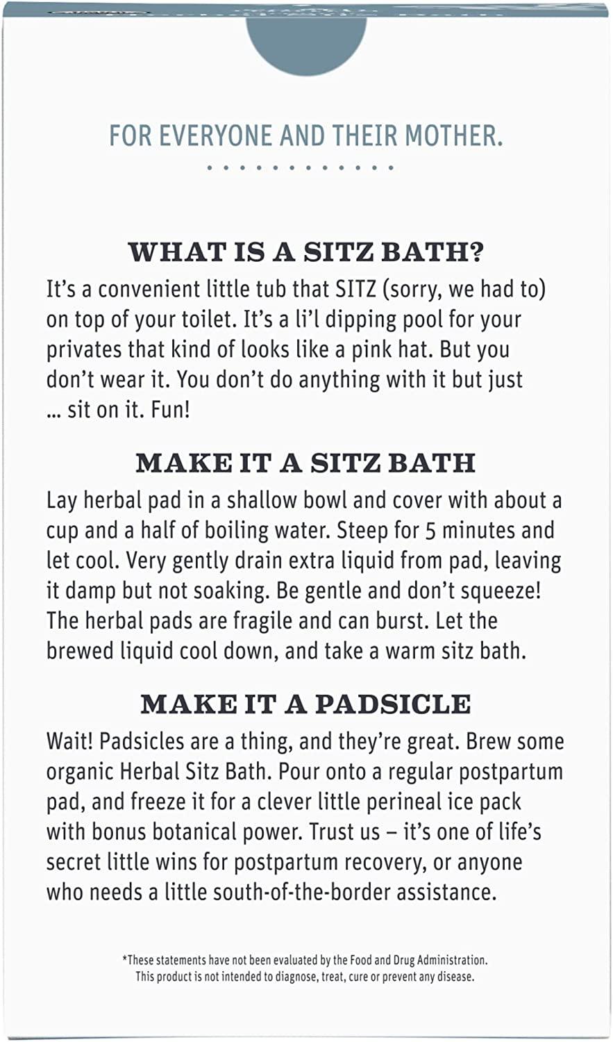 Organic Herbal Sitz Bath by Earth Mama Soothing Perineal Soak for