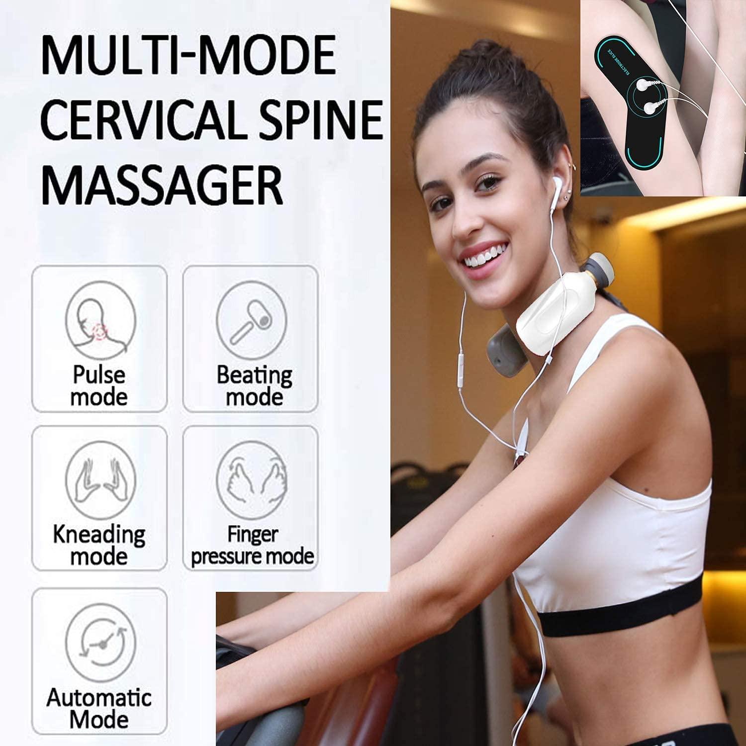 Neck Massager with Heat, Pain Relief, Cordless Intelligent Massager for