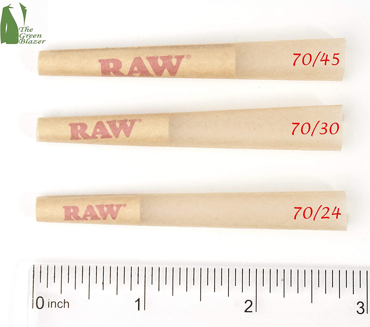RAW Cones Single Size 70/30 100 Pack Mini Pre Rolled Cones & Tips