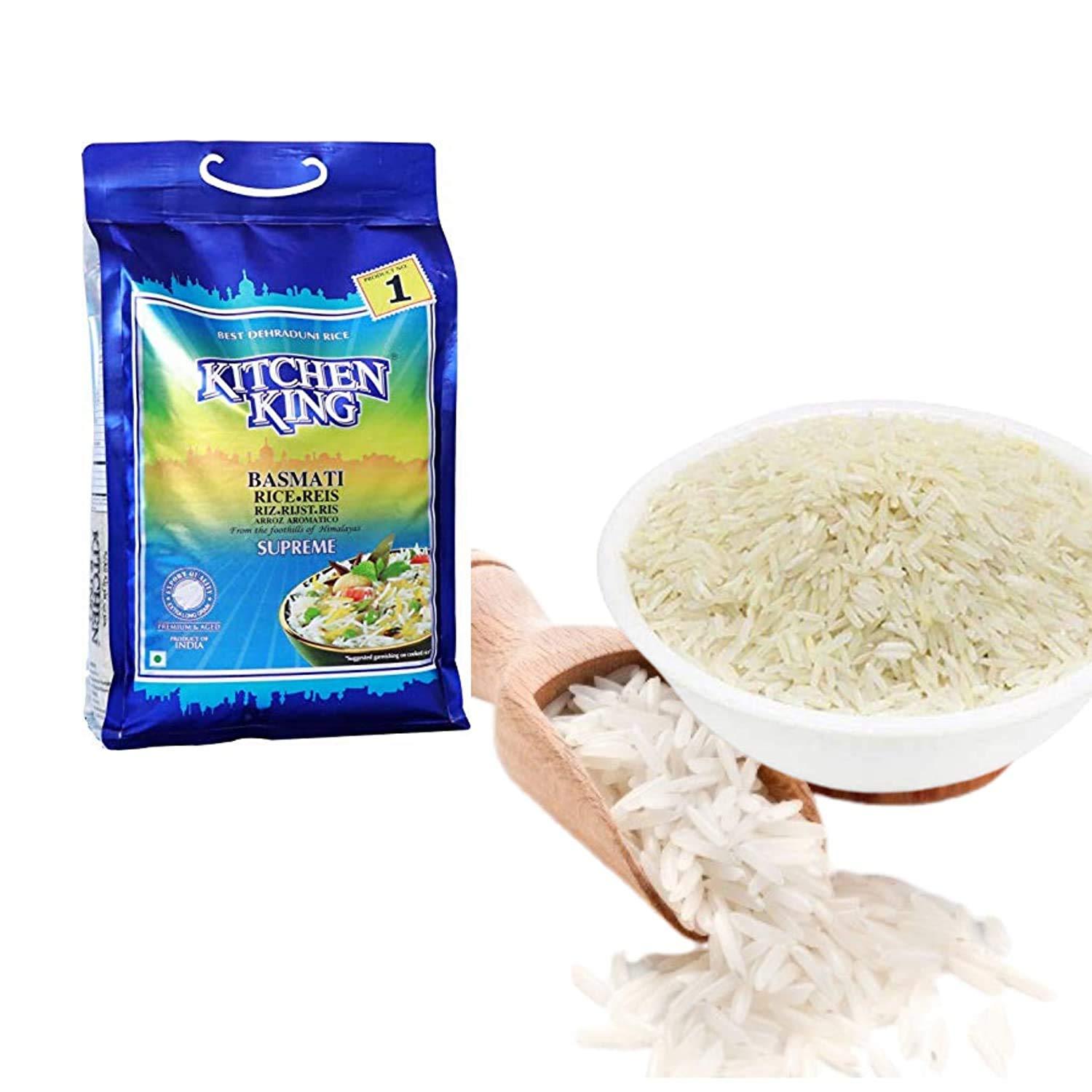 Kitchen King Basmati Rice World's Longest Rice NONGMO Aged Rice