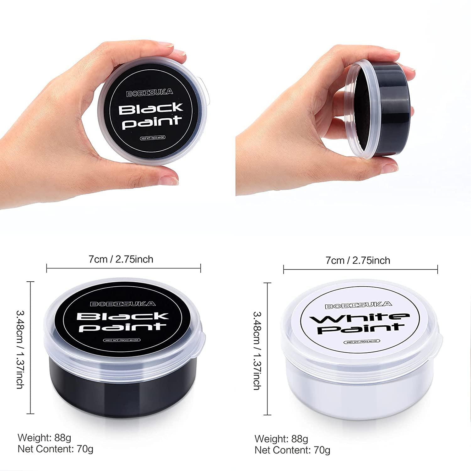 Halloween Cosplay SFX Makeup Kit Black + White Full Coverage Face