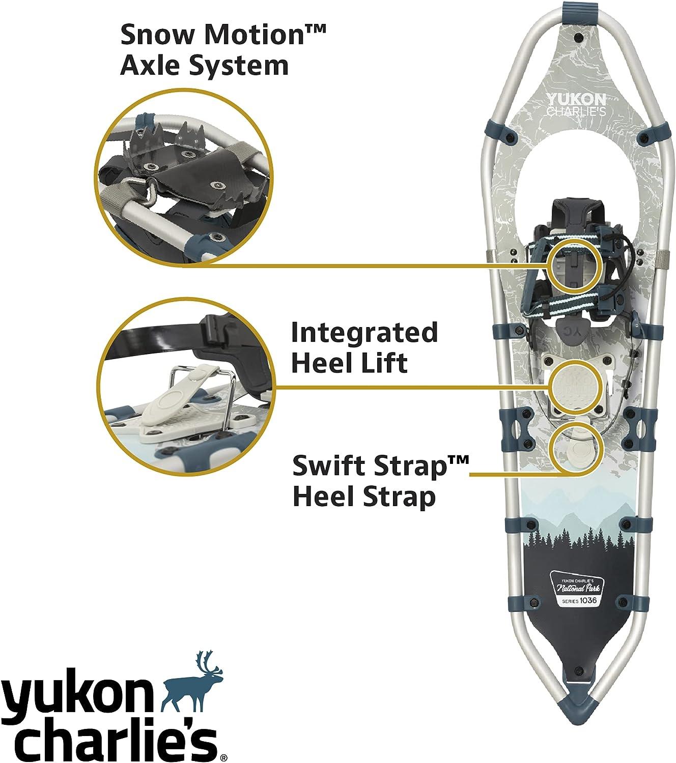 Yukon Charlie's Advanced Float Women's Snowshoe Kit, 8-inch X 21-inch, Includes Snowshoes, Trekking Poles And Travel Bag - View #9