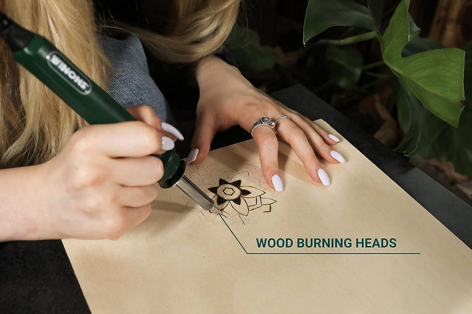 WINONS Wood Burning Kit for Adults - Multifunctional Hot Knife with  Soldering Iron, 25 Pcs Pyrography Kit with Adjustable Temperature Switch -  WBT-0003