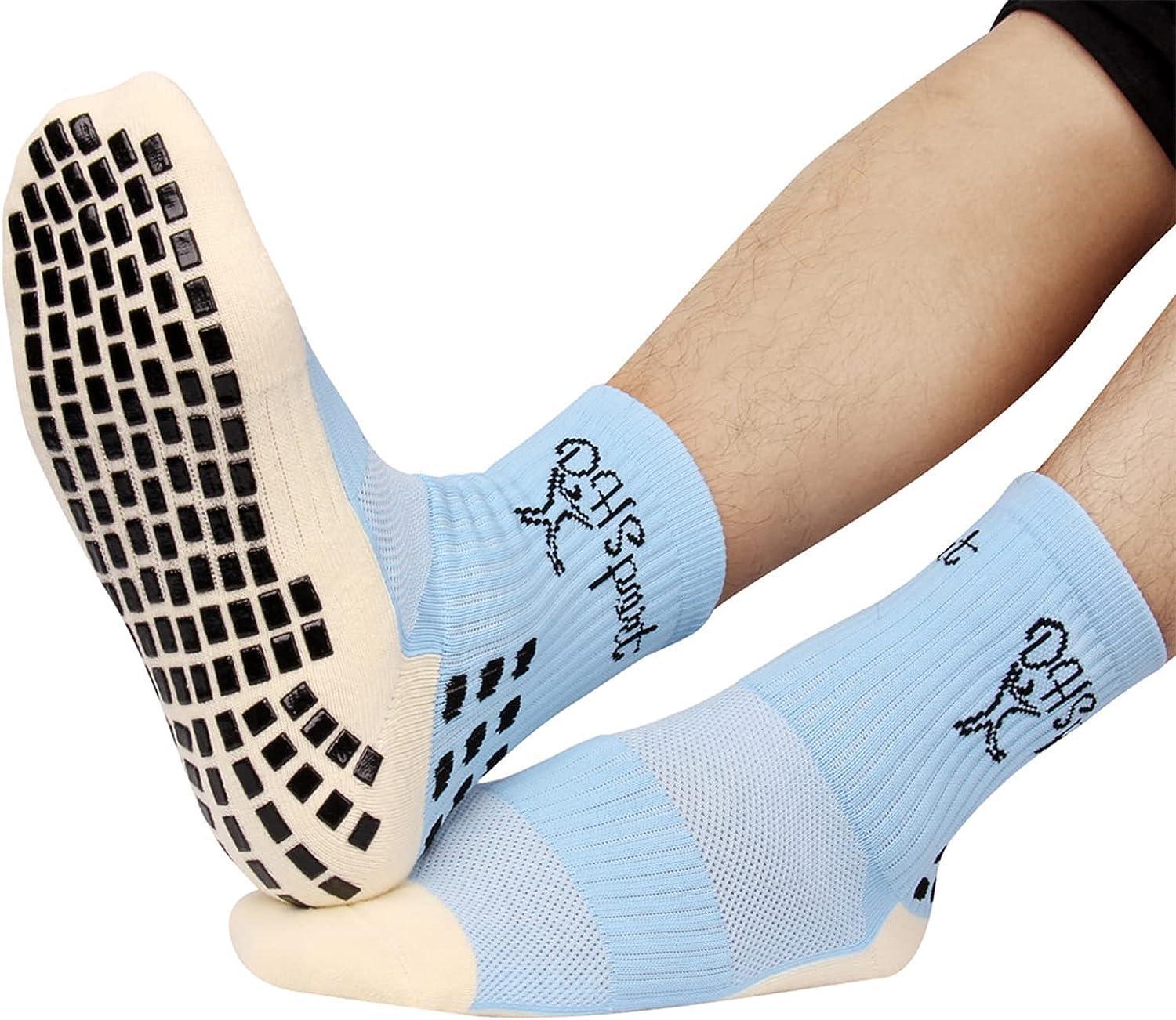DHSPORT 2 Pairs Anti Slip Socks Yoga Non-slip Grip Pilates Socks
